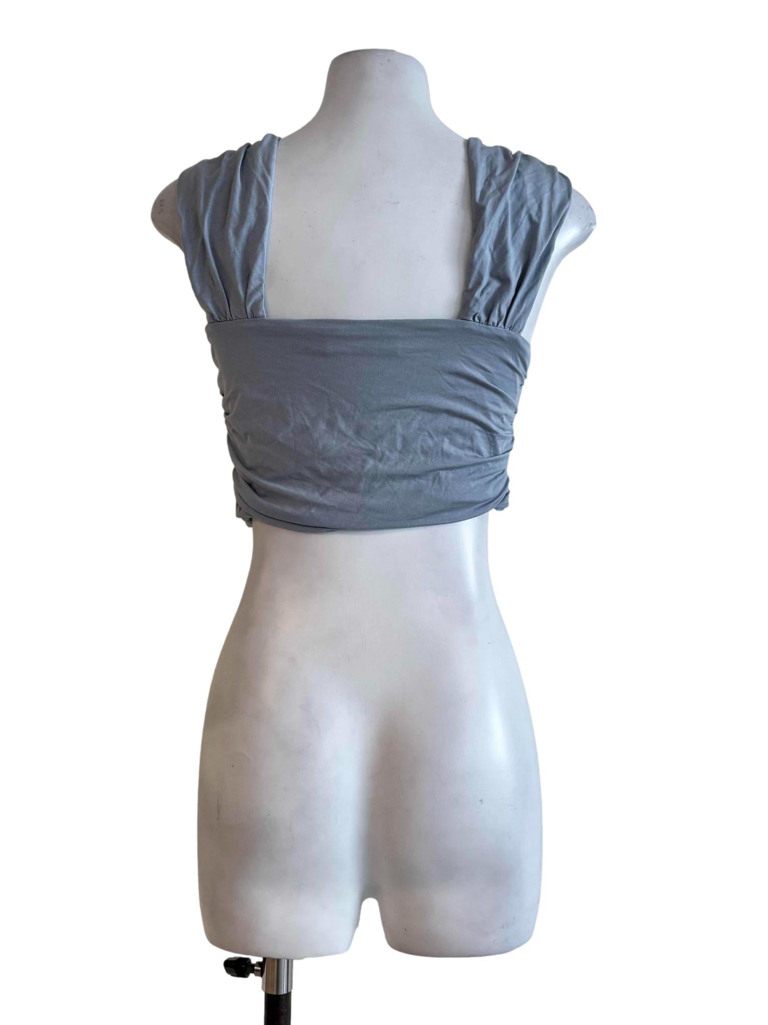 Steel Blue Padded Sleeveless Top
