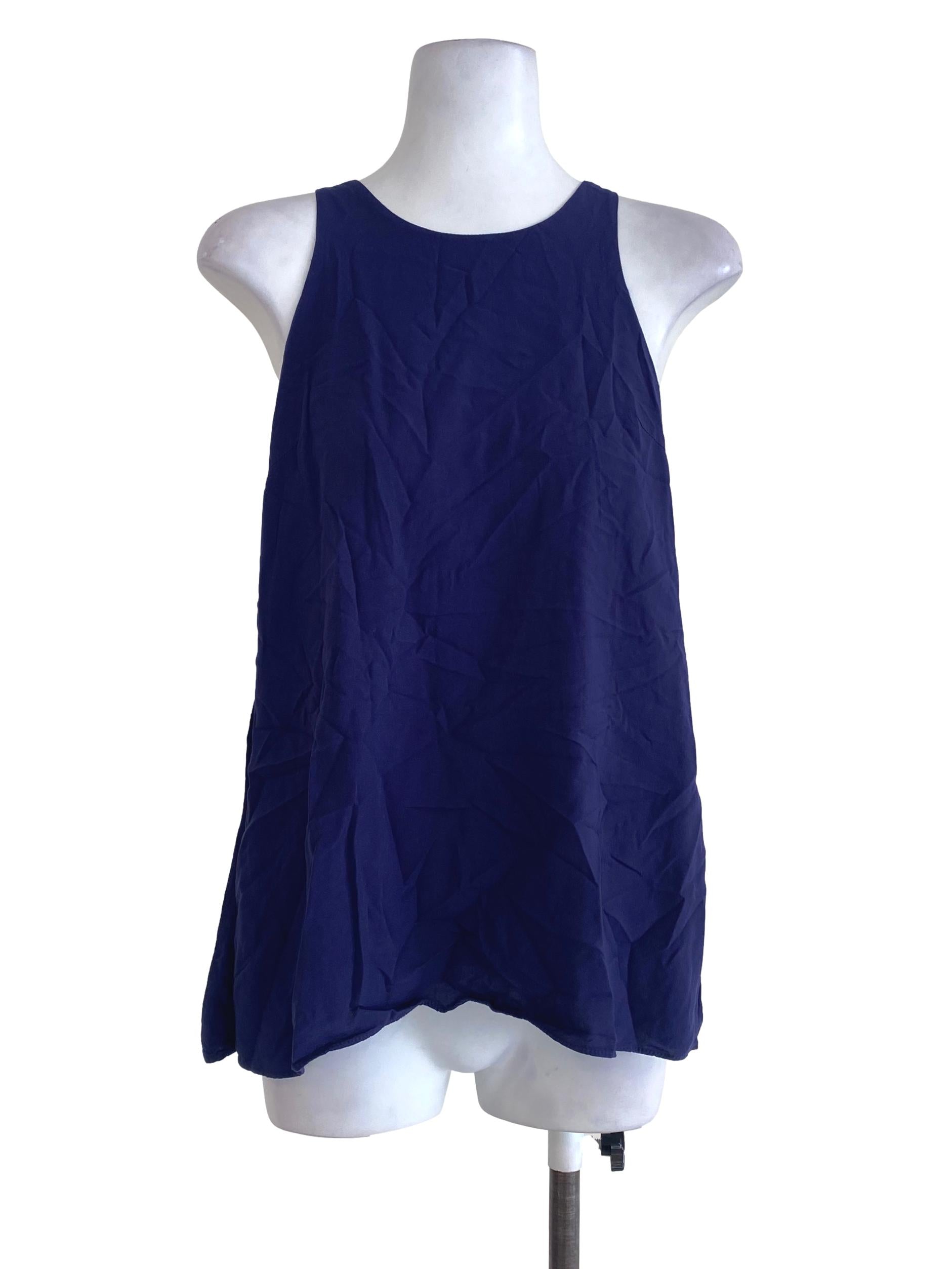 Young Hungry Free Blue Plain Top | REFASH