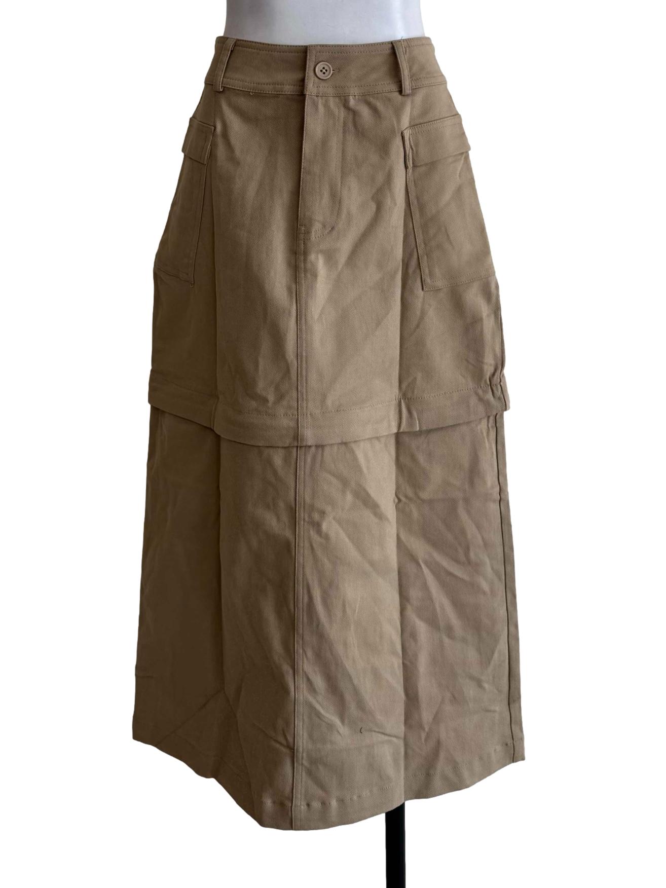 Khaki Brown Detached Skirt