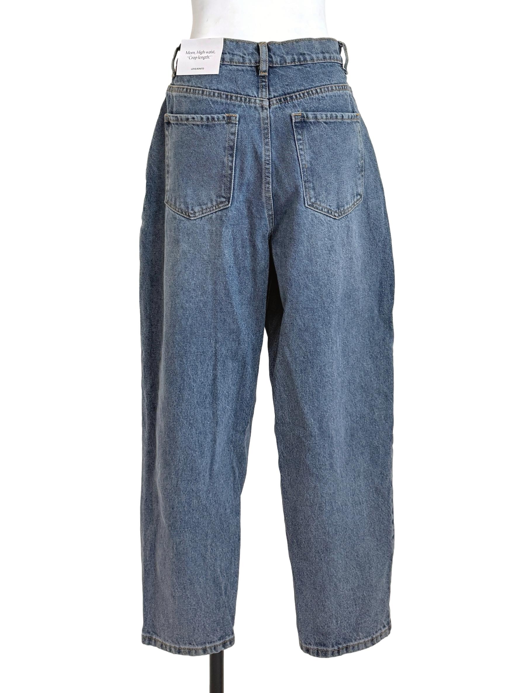 Denim Blue Mom High Waist Jeans LB