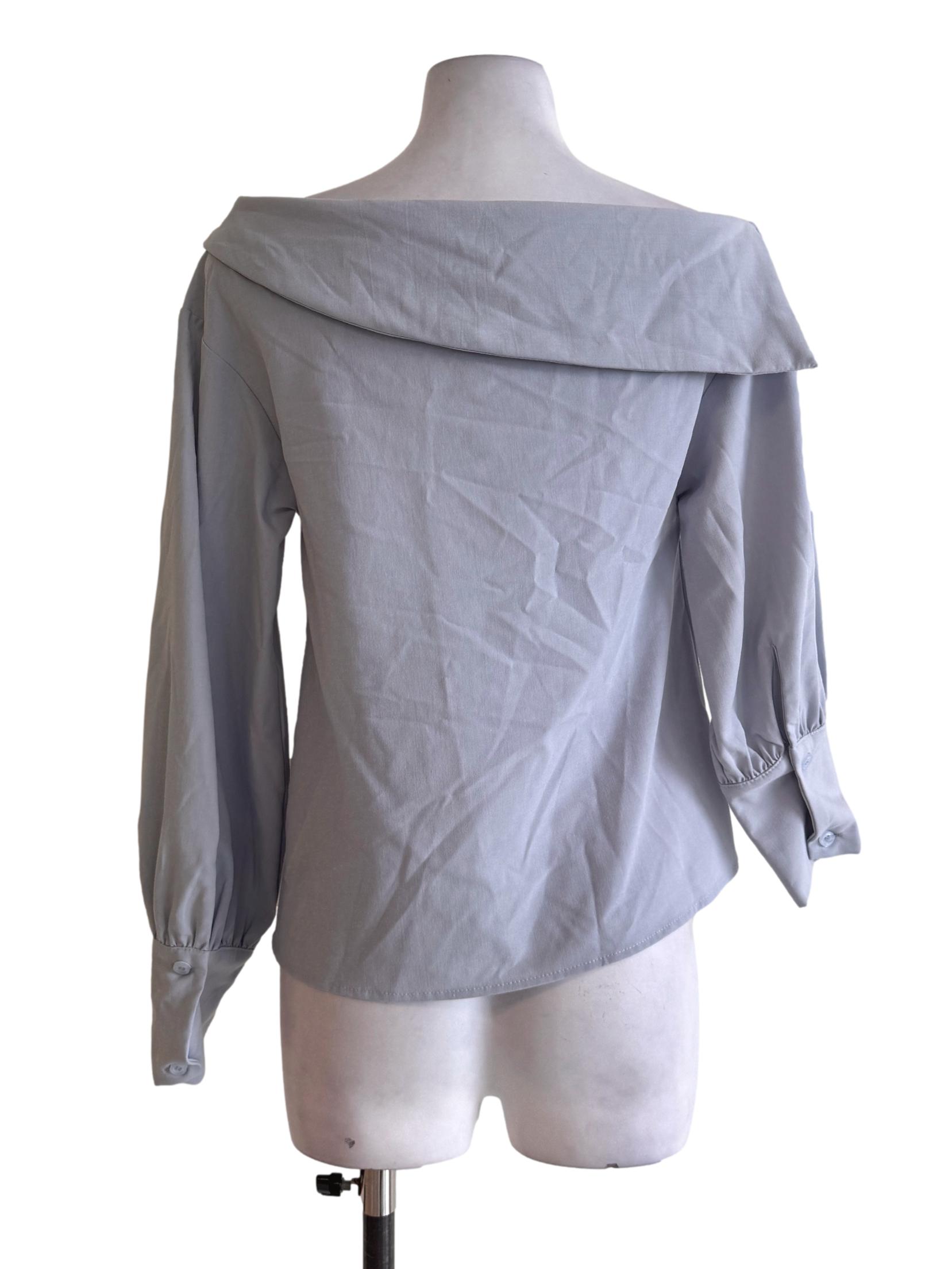Stone Blue Long Sleeve Top