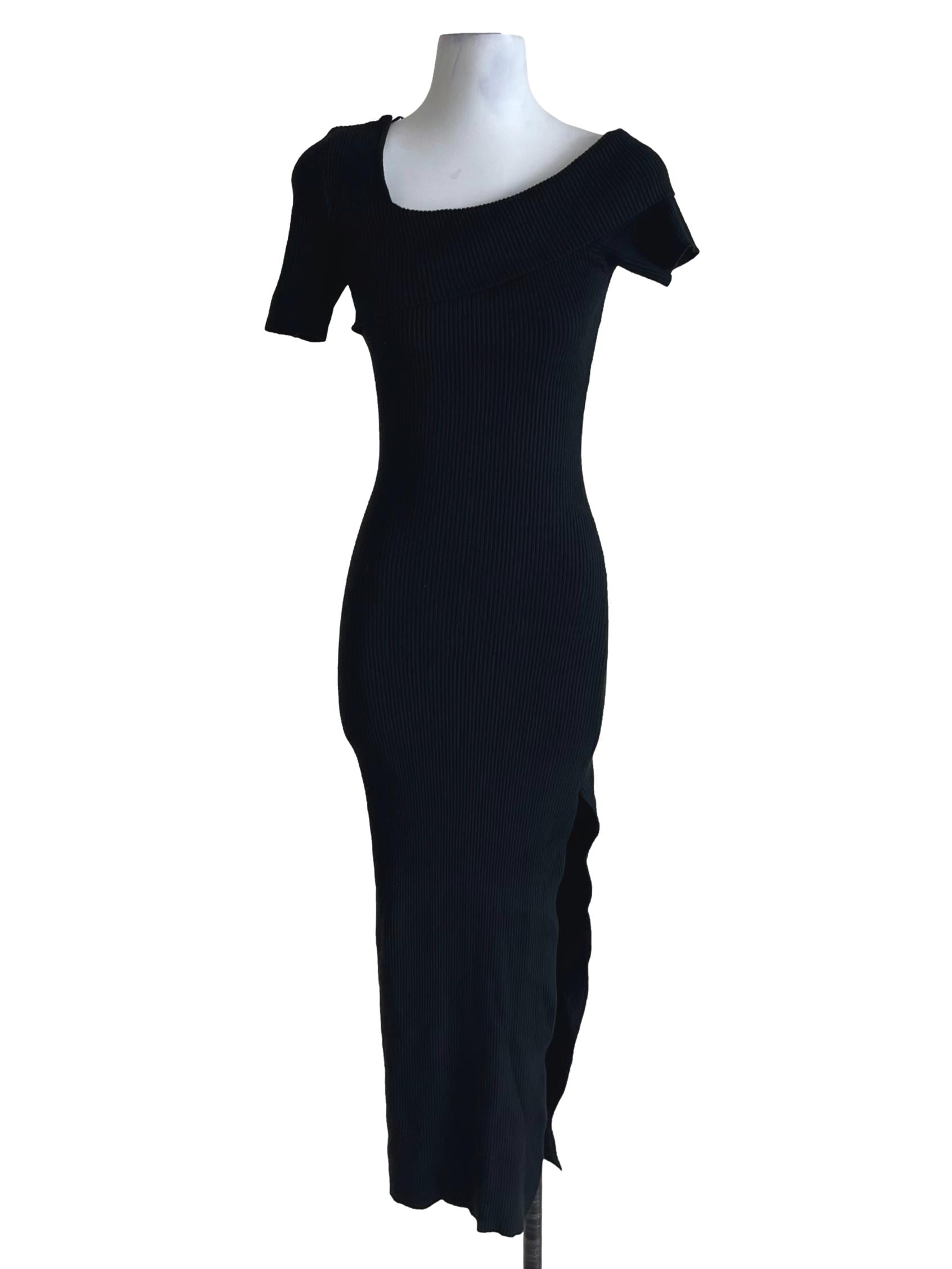 Black Bengal Stripe Bodycon Dress