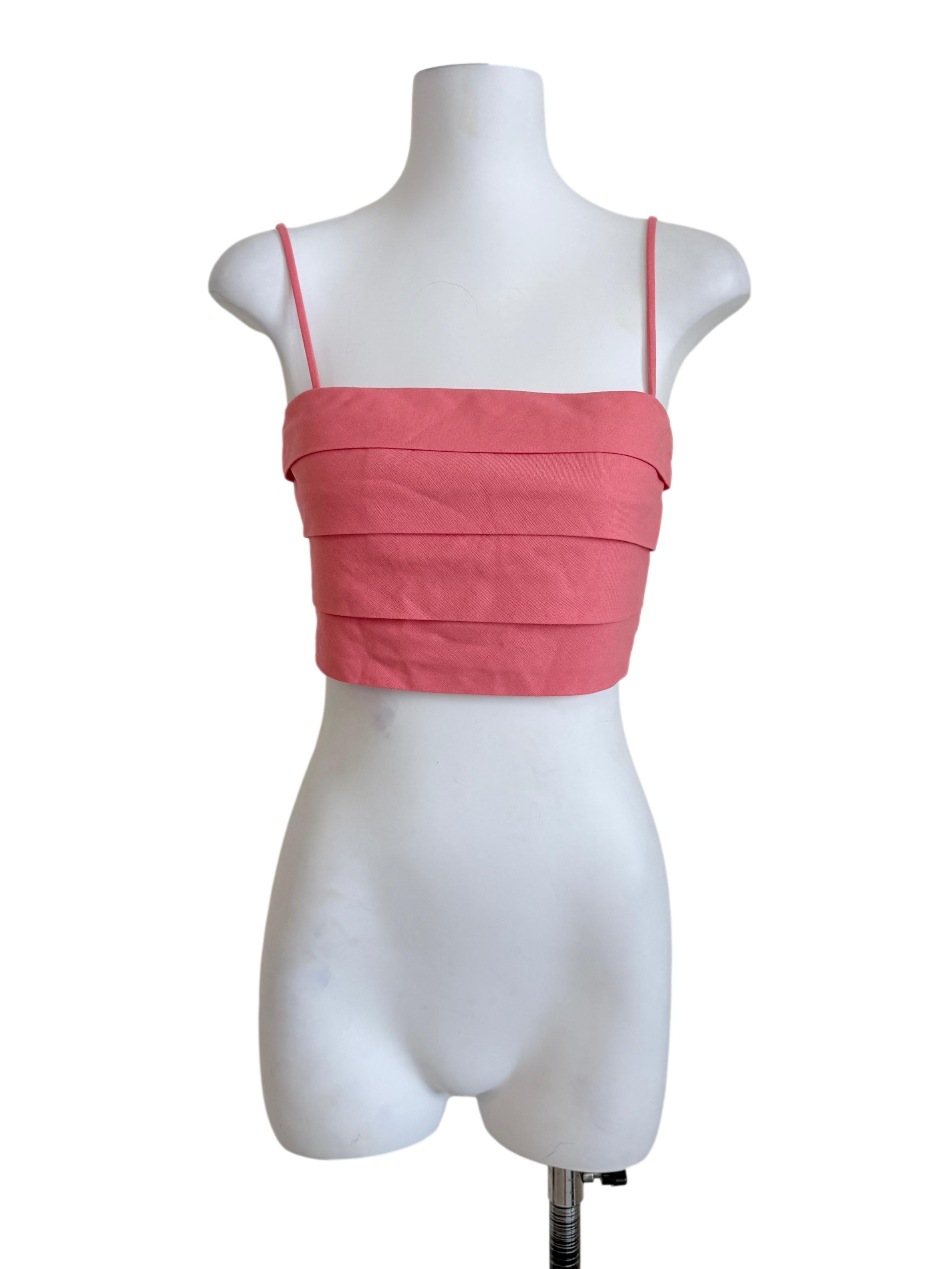 Punch Pink Spaghetti Strap Top LB