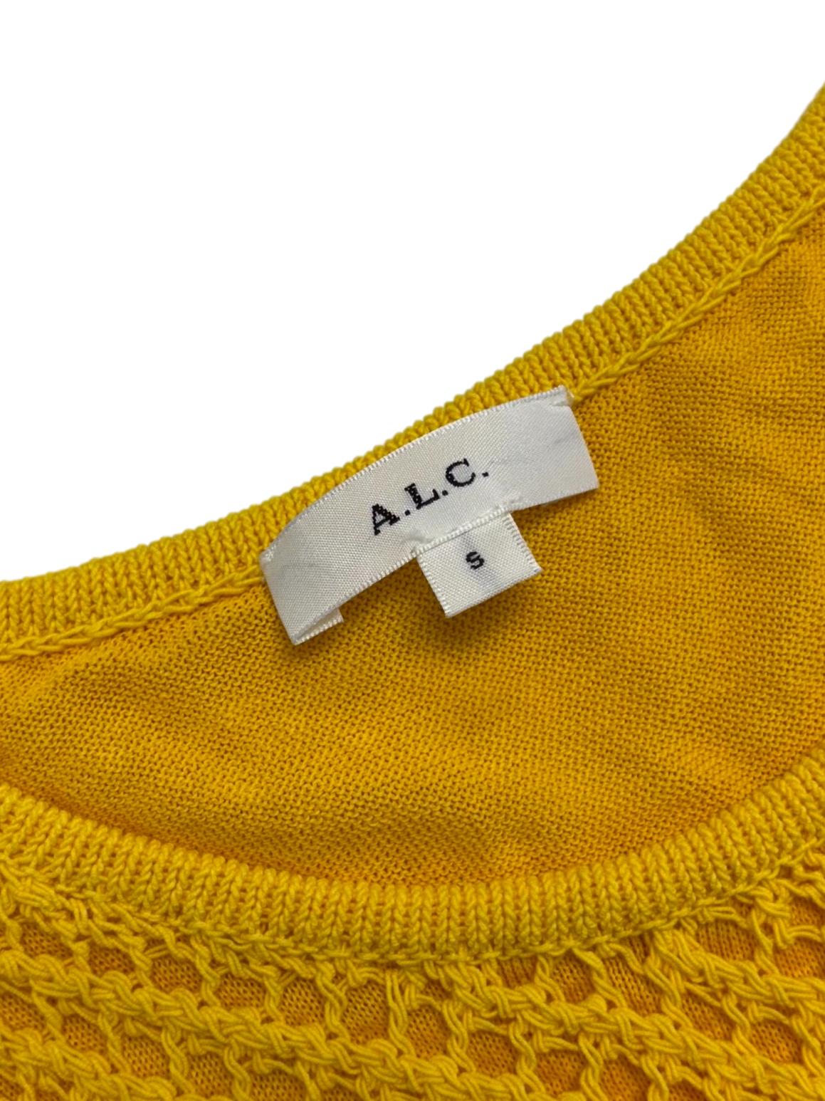 Butter Yellow Crochet Sheath Dress