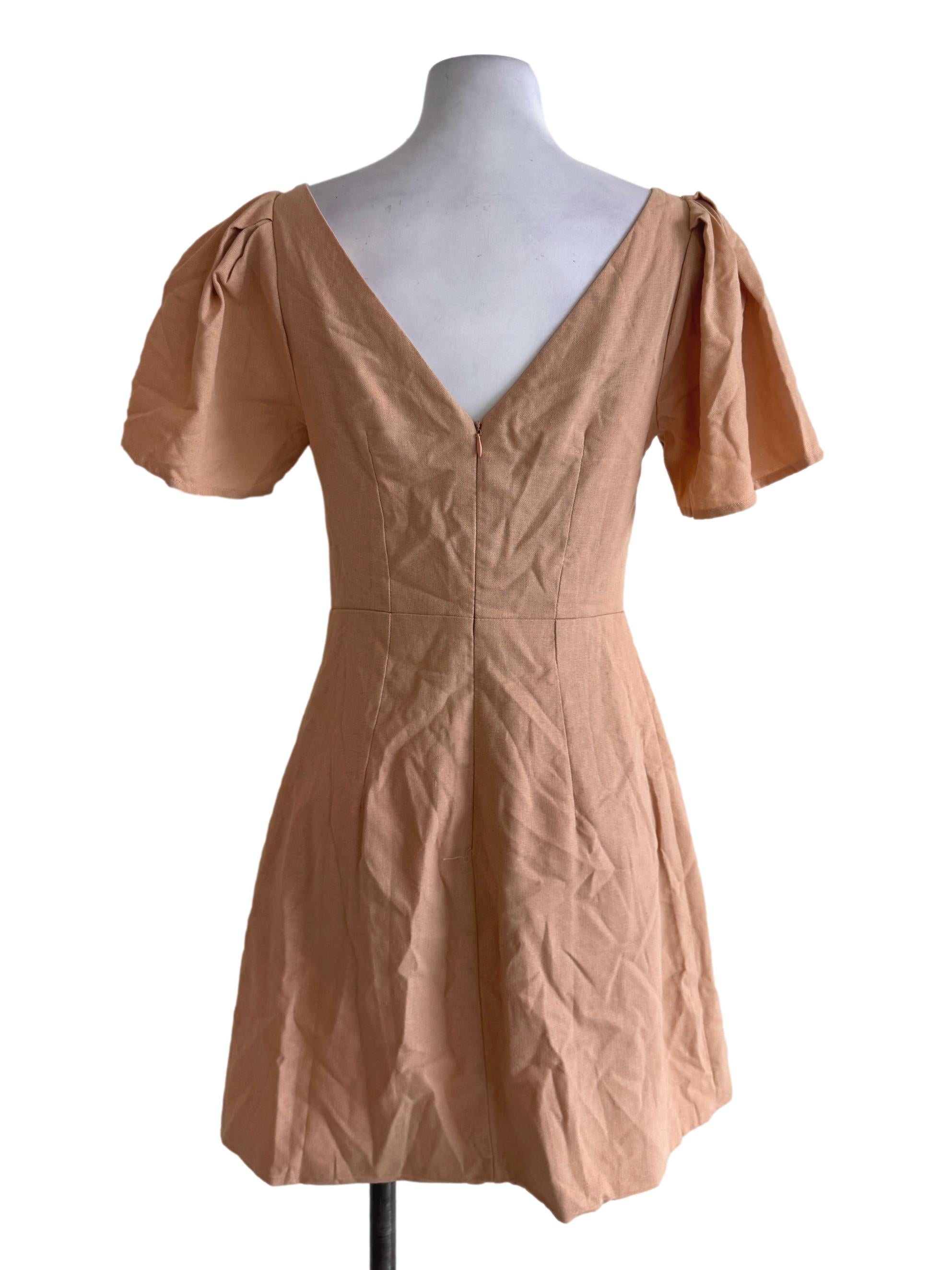 Tortilla Brown Buttoned Dress
