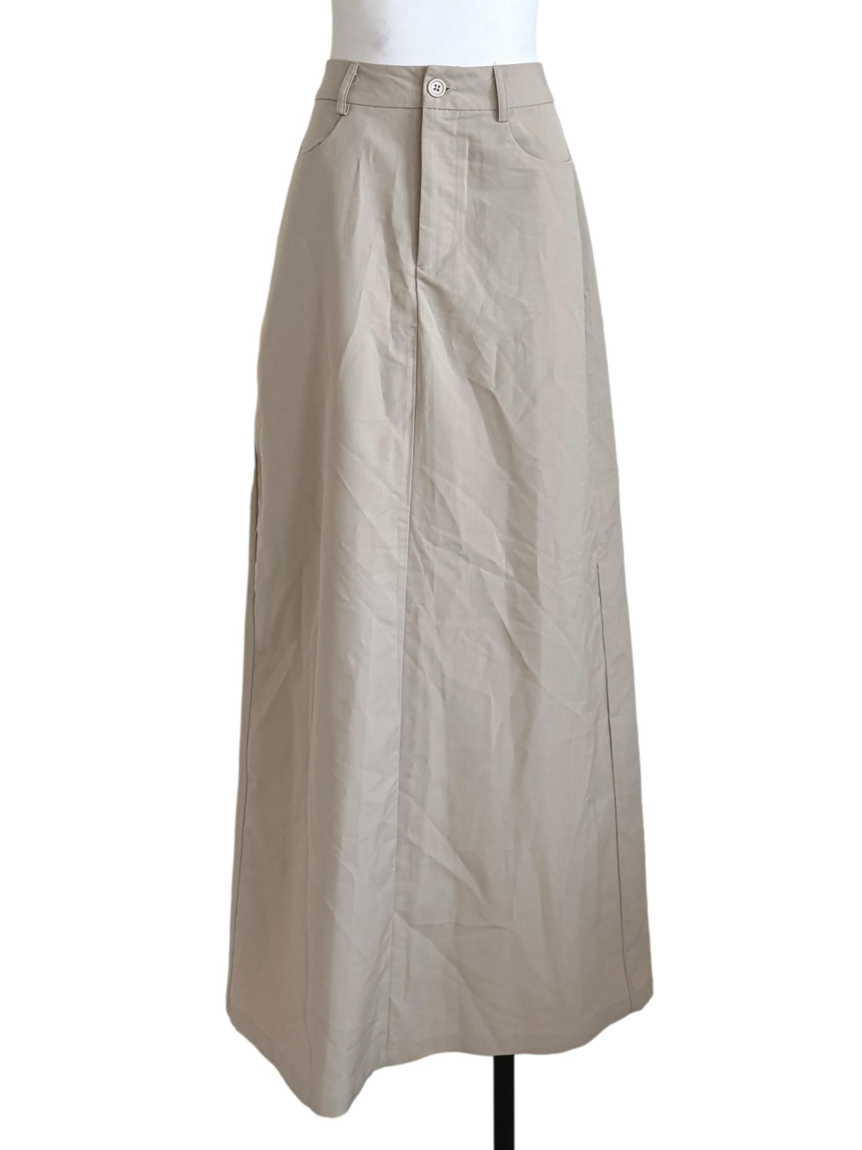 Parchment Beige Pencil Skirt TTR