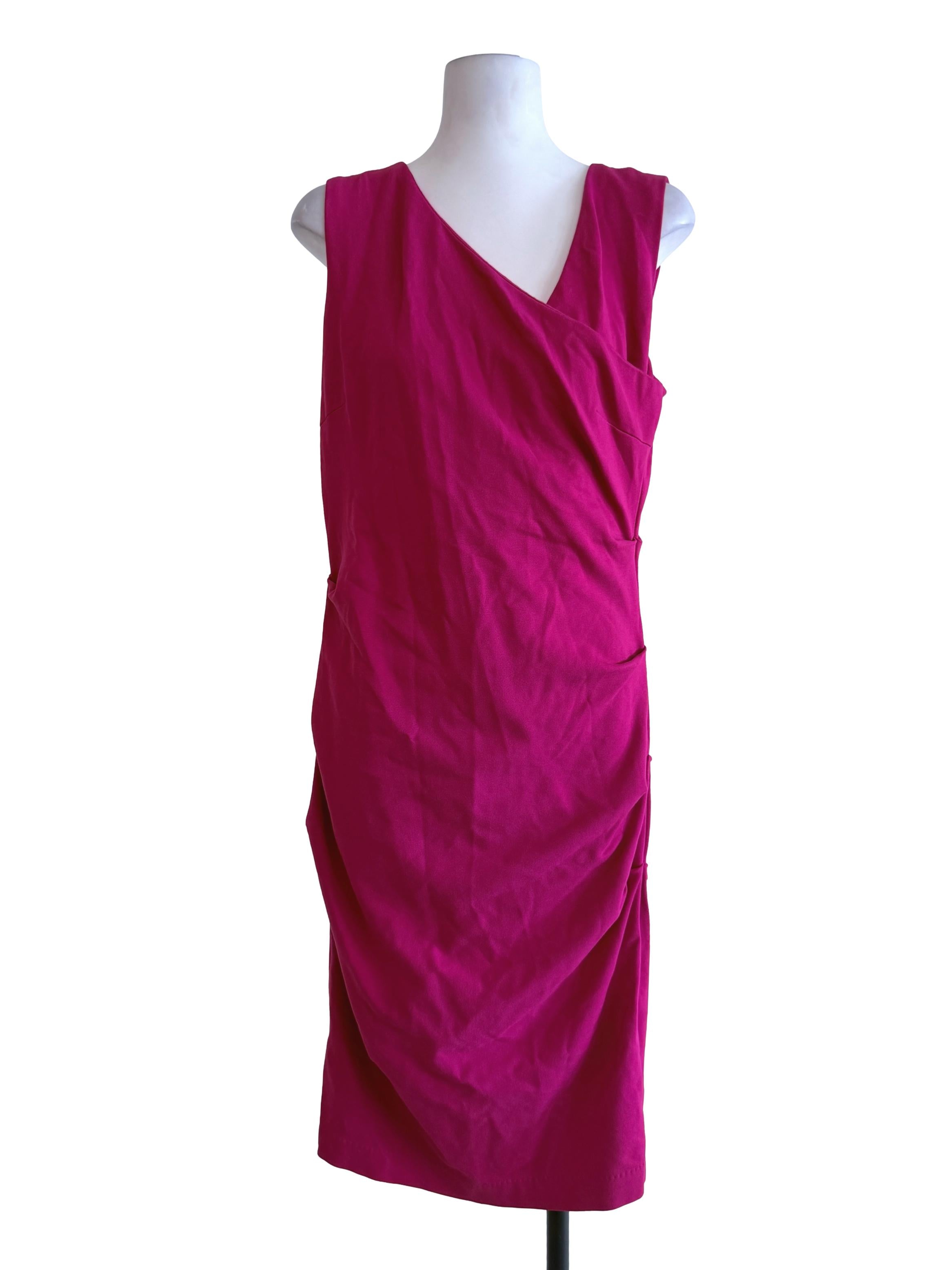 Fuschia Pink Irregular Pattern Dress