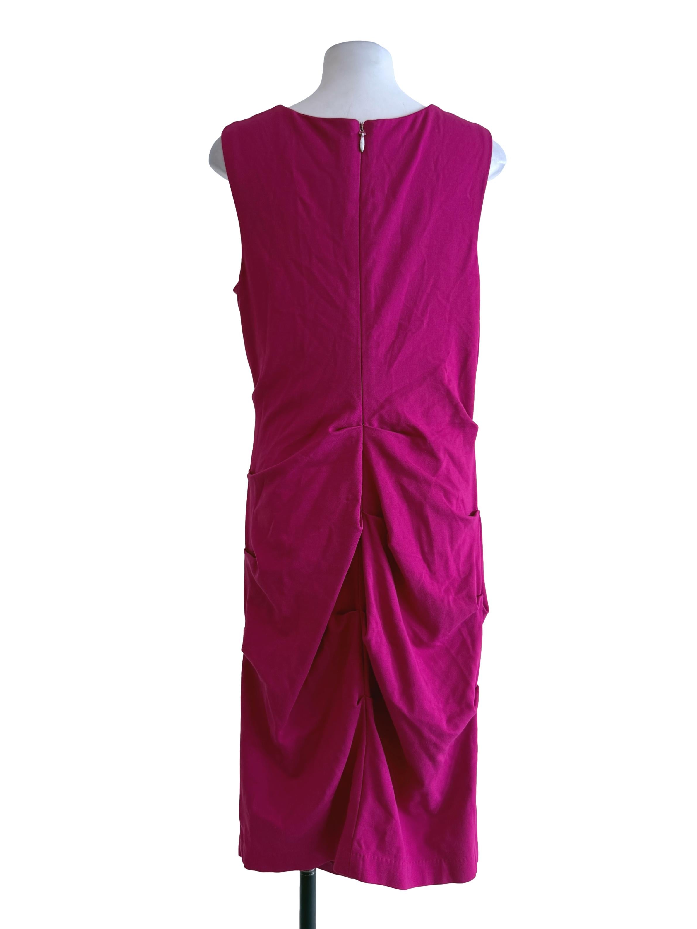 Fuschia Pink Irregular Pattern Dress