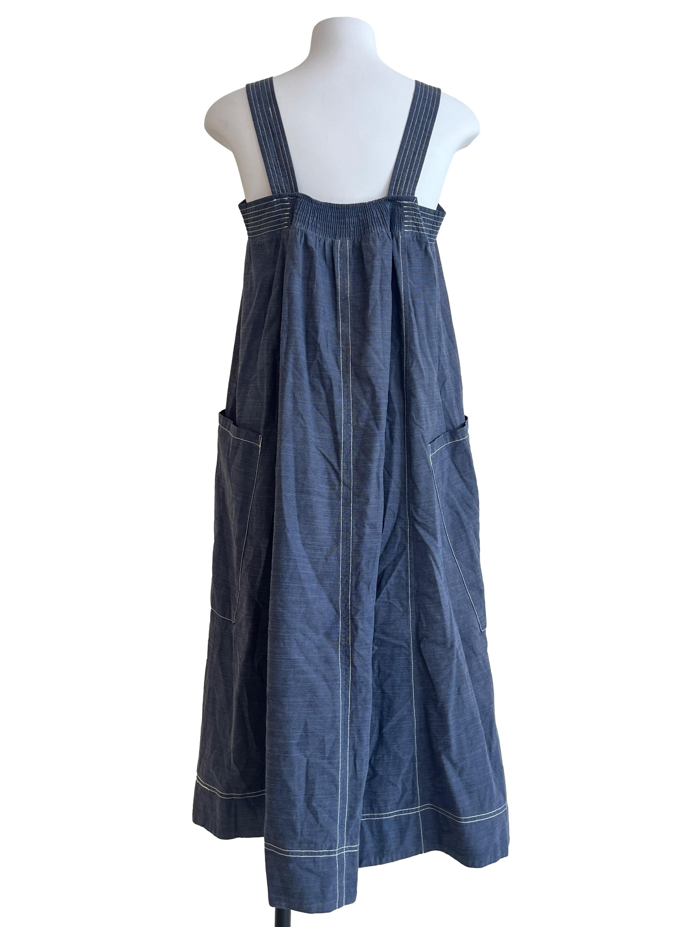 Slate Grey Square Apron Dress