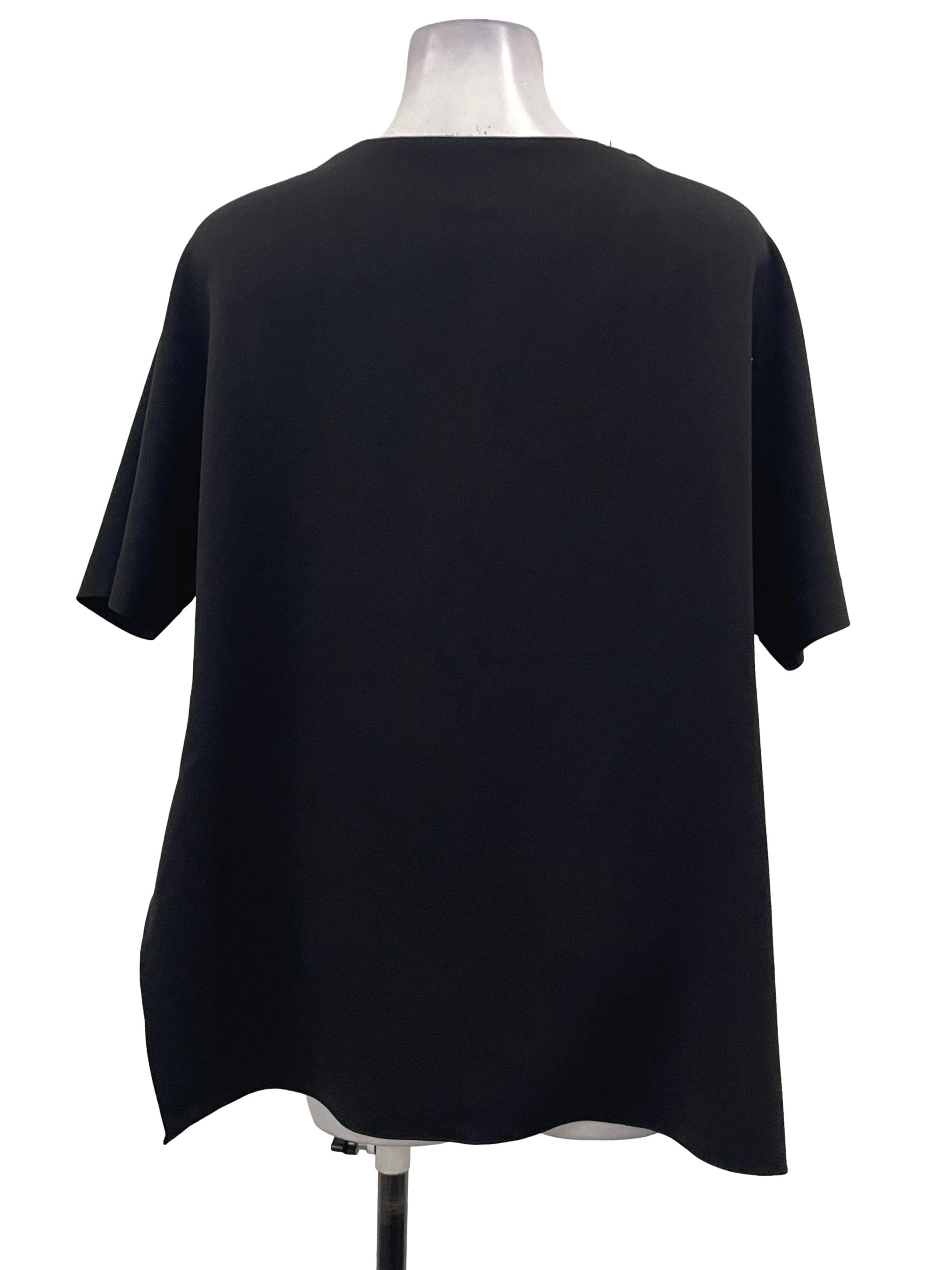 In Good Company Black V-Neck Sleeve Top