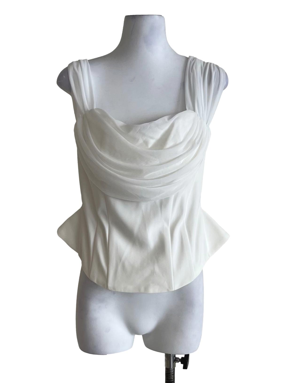 White Lace Sleeveless Top
