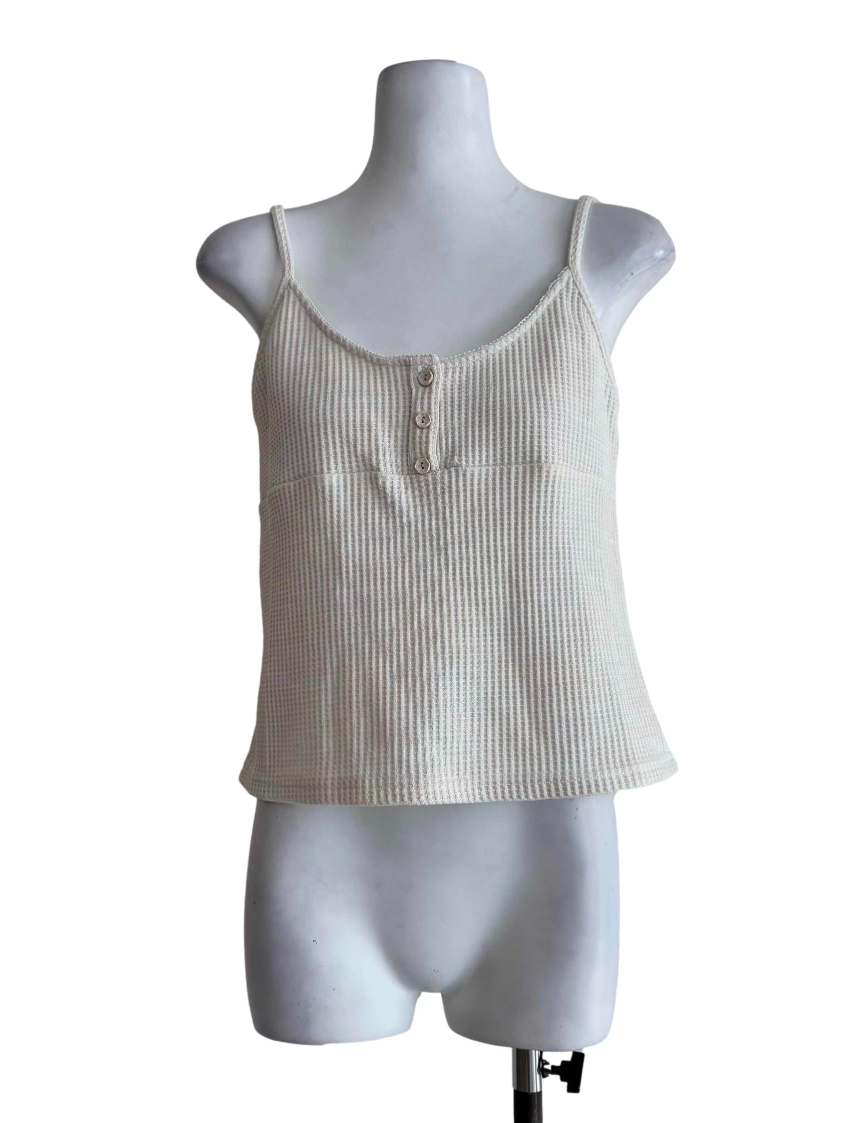Pastel Chrome Tweed Sleeveless Top