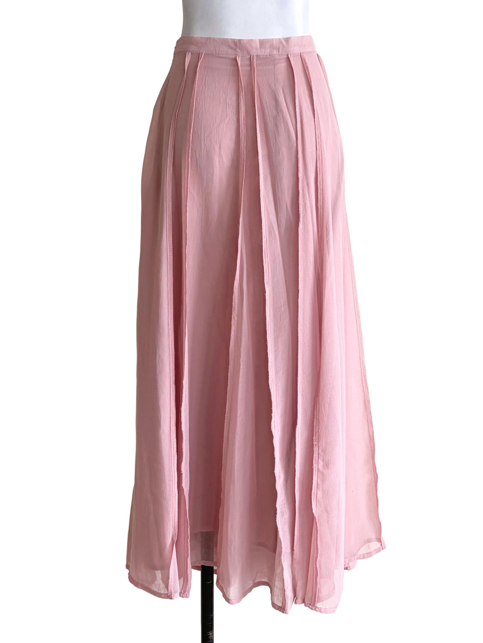 Crepe Pink Gypsy Skirt