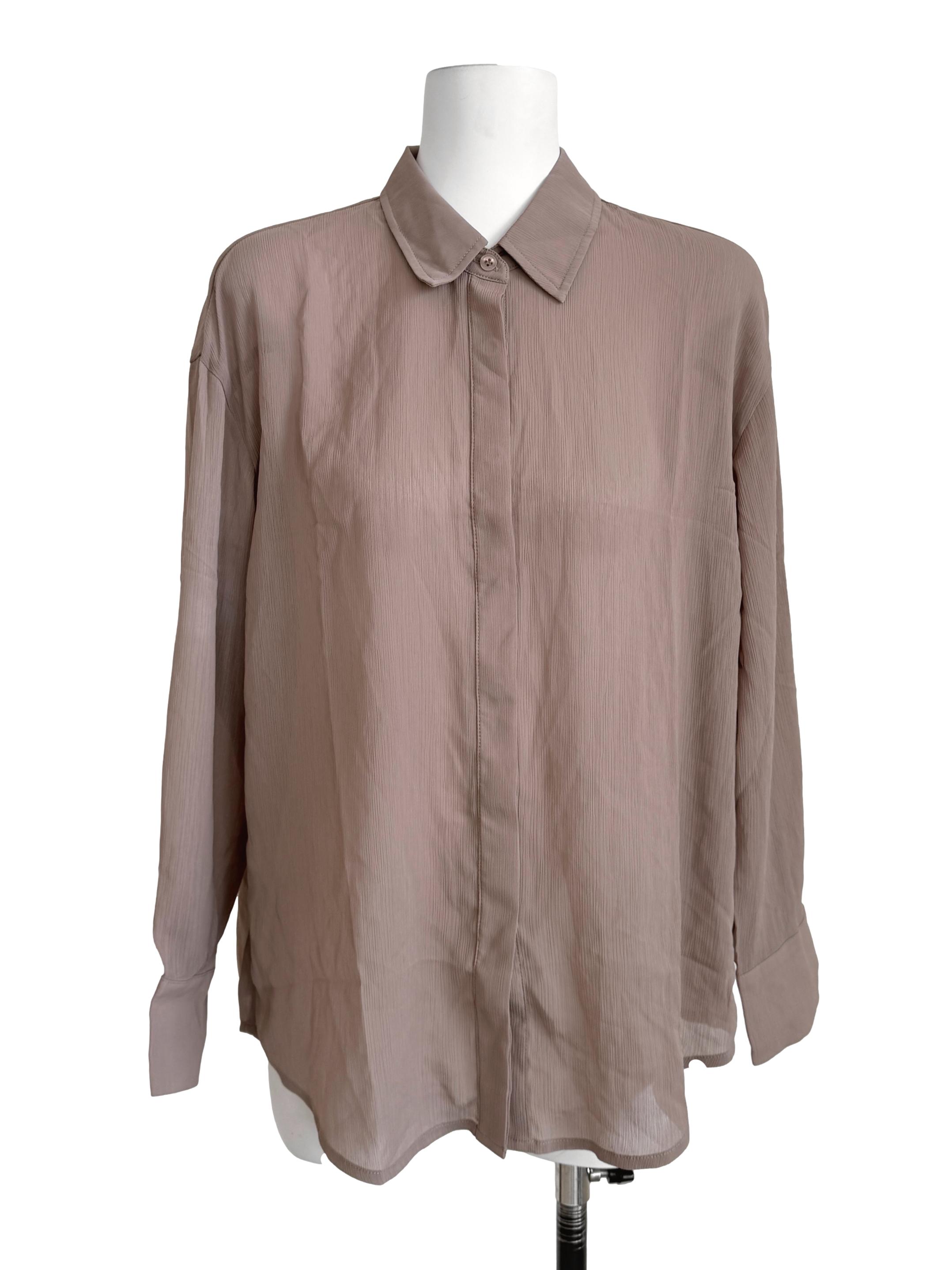 Light Brown Sheer Top