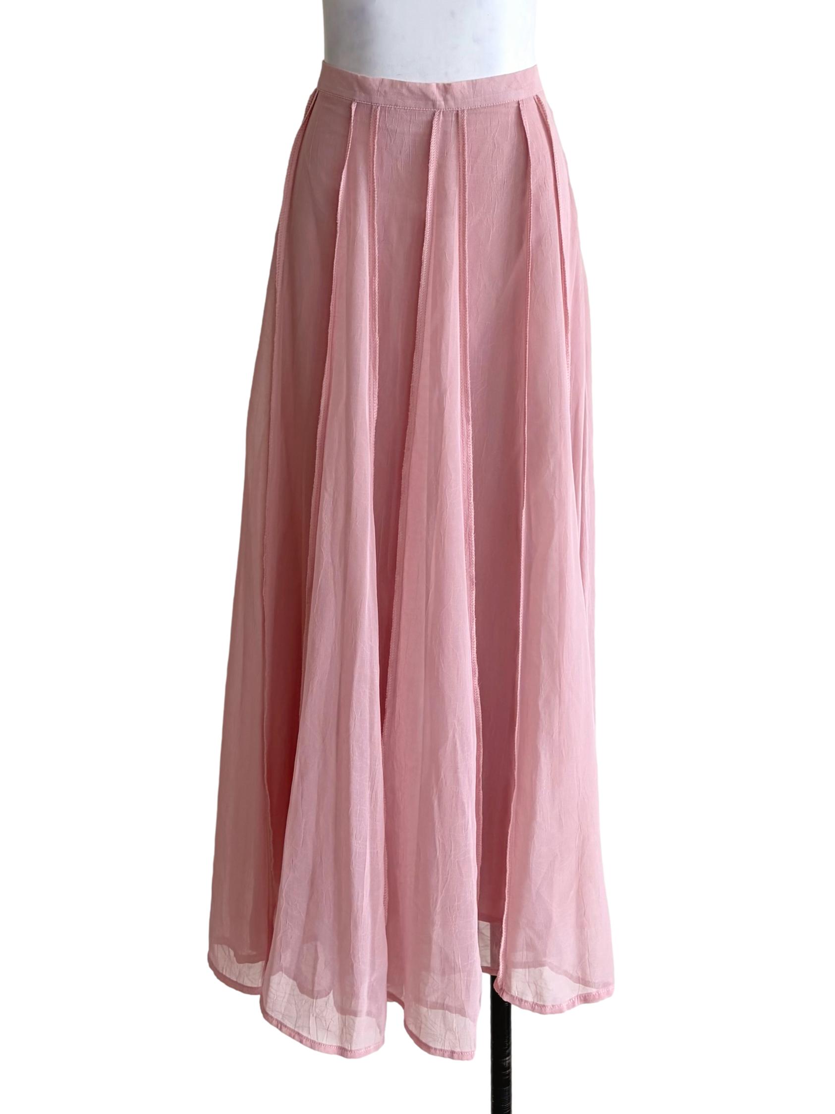 Crepe Pink Gypsy Skirt