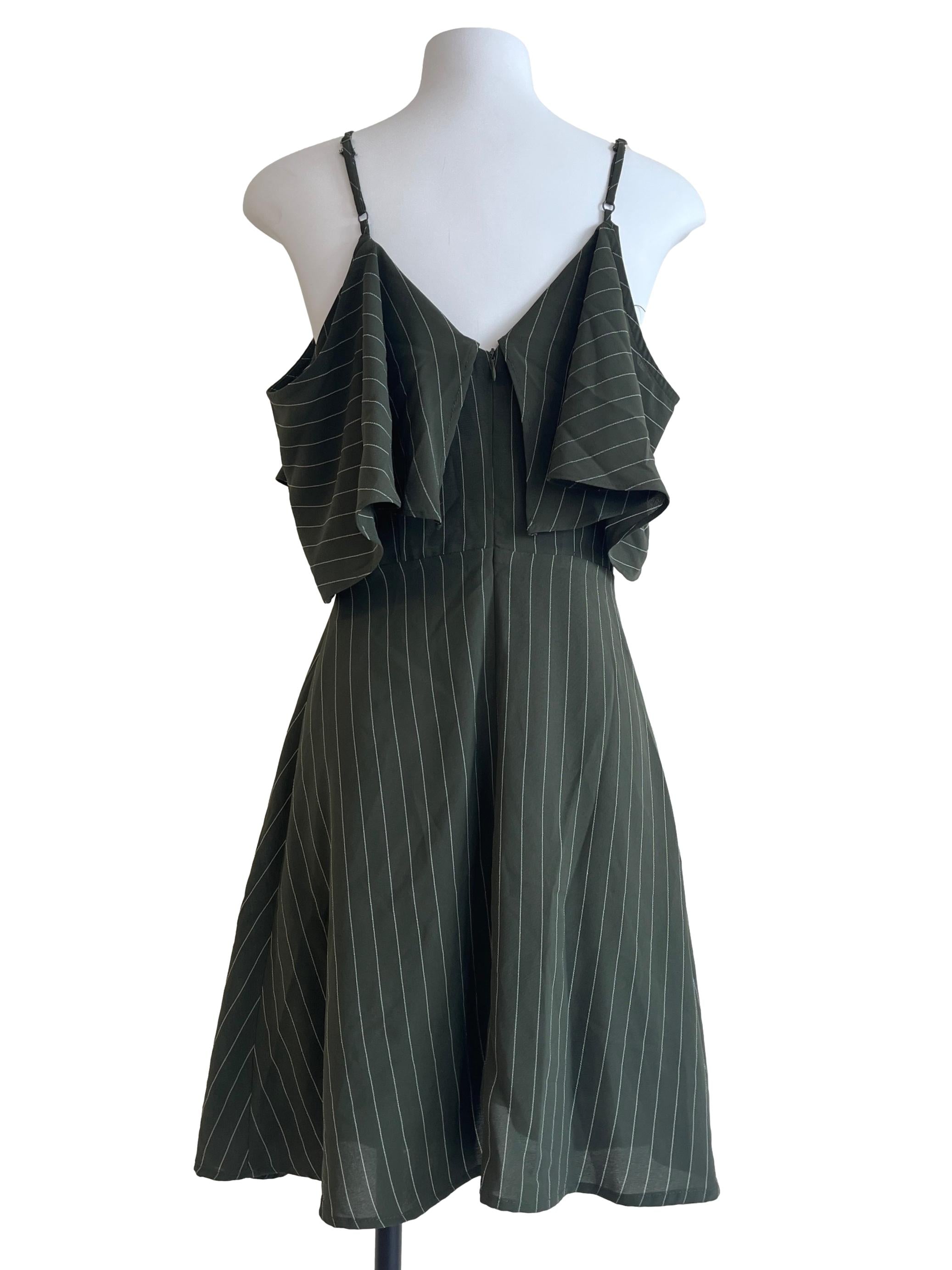 Juniper Green Spaghetti Strap Slip Dress