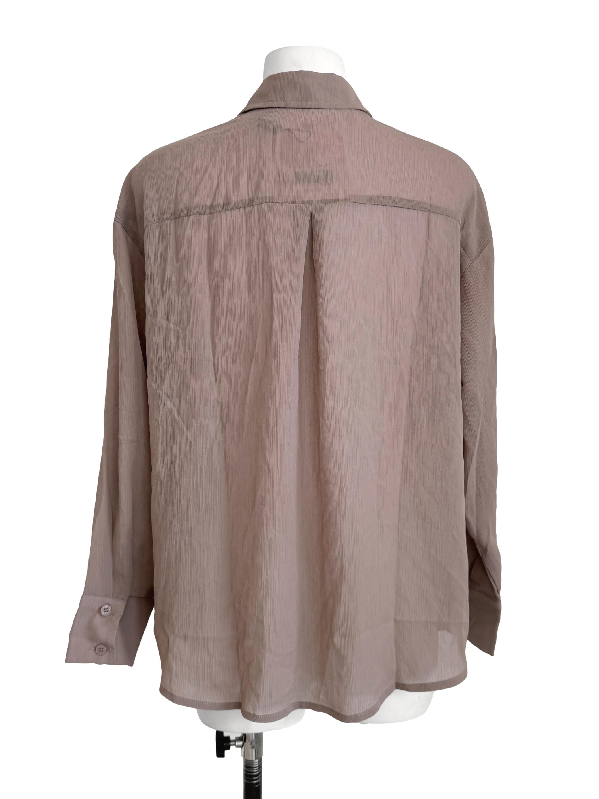 Light Brown Sheer Top