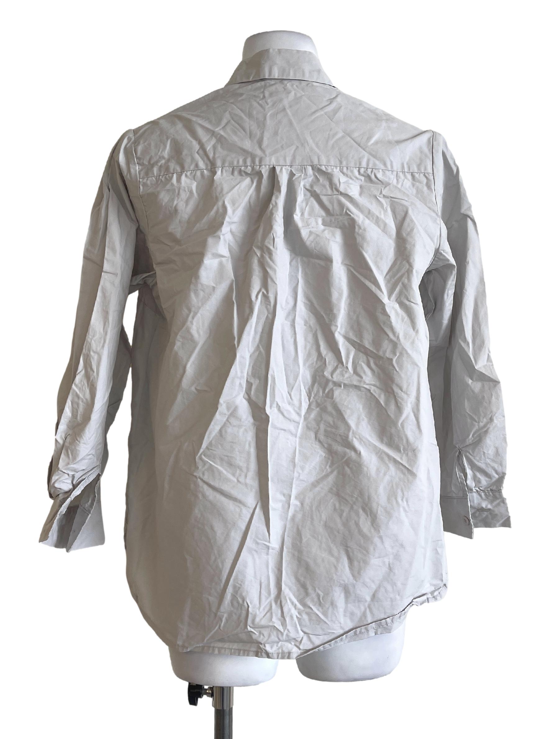 Light Gray Button Down Tops