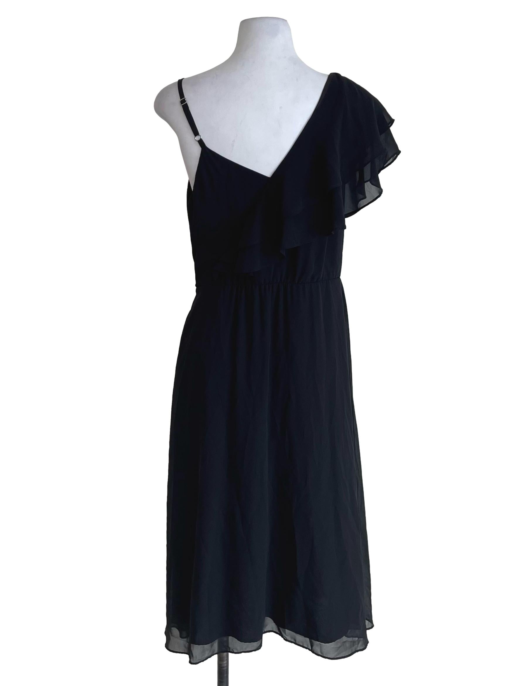 Black One Strap Layer Dress