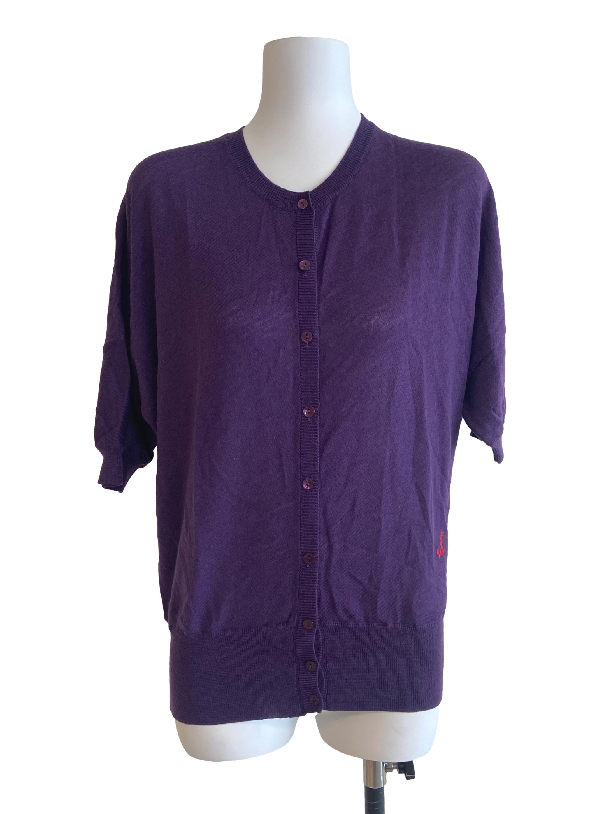 Violet Purple Button Down Cardigan