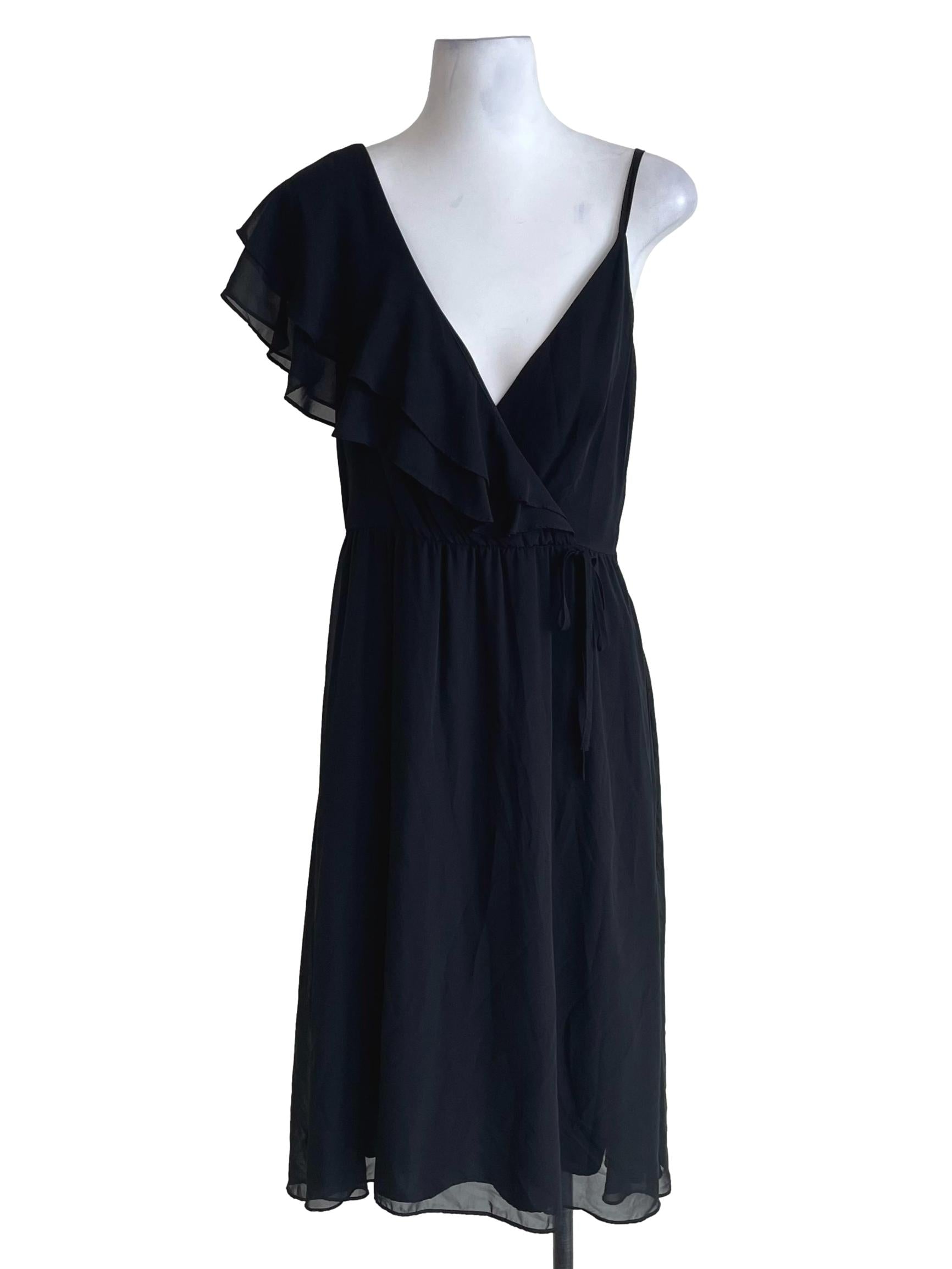 Black One Strap Layer Dress