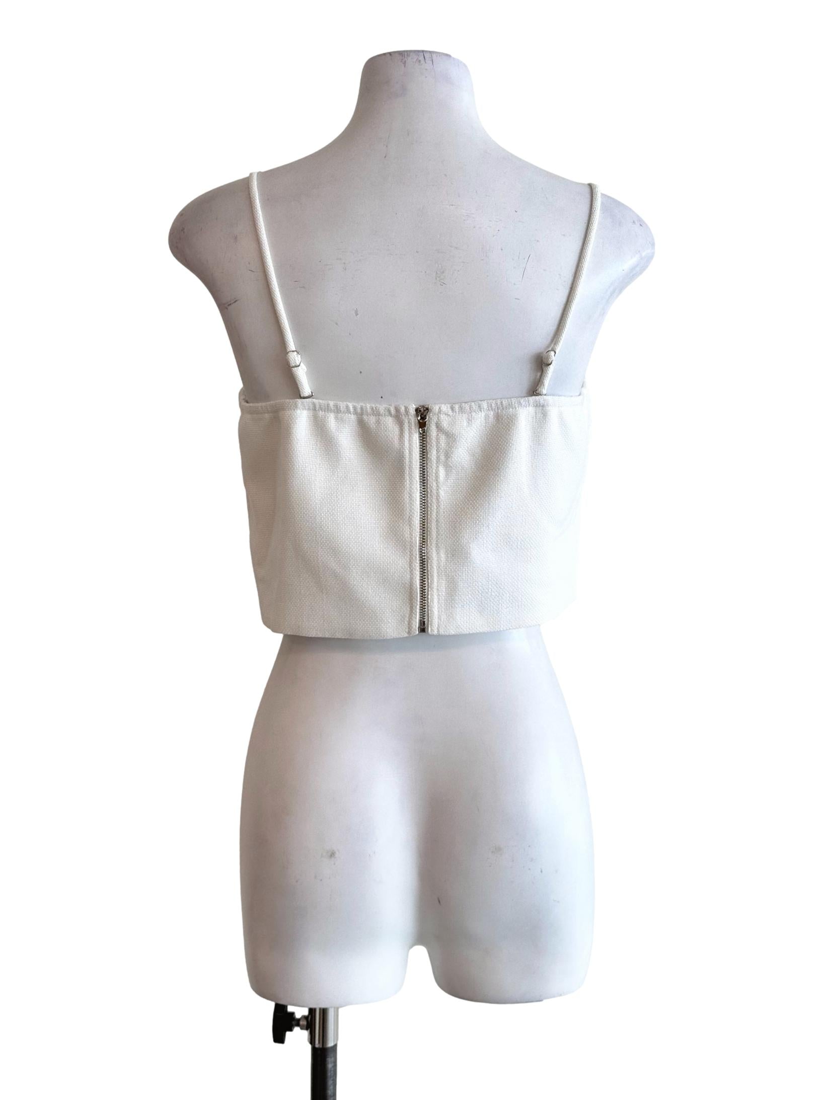 Porcelain White Padded Sleeveless Top