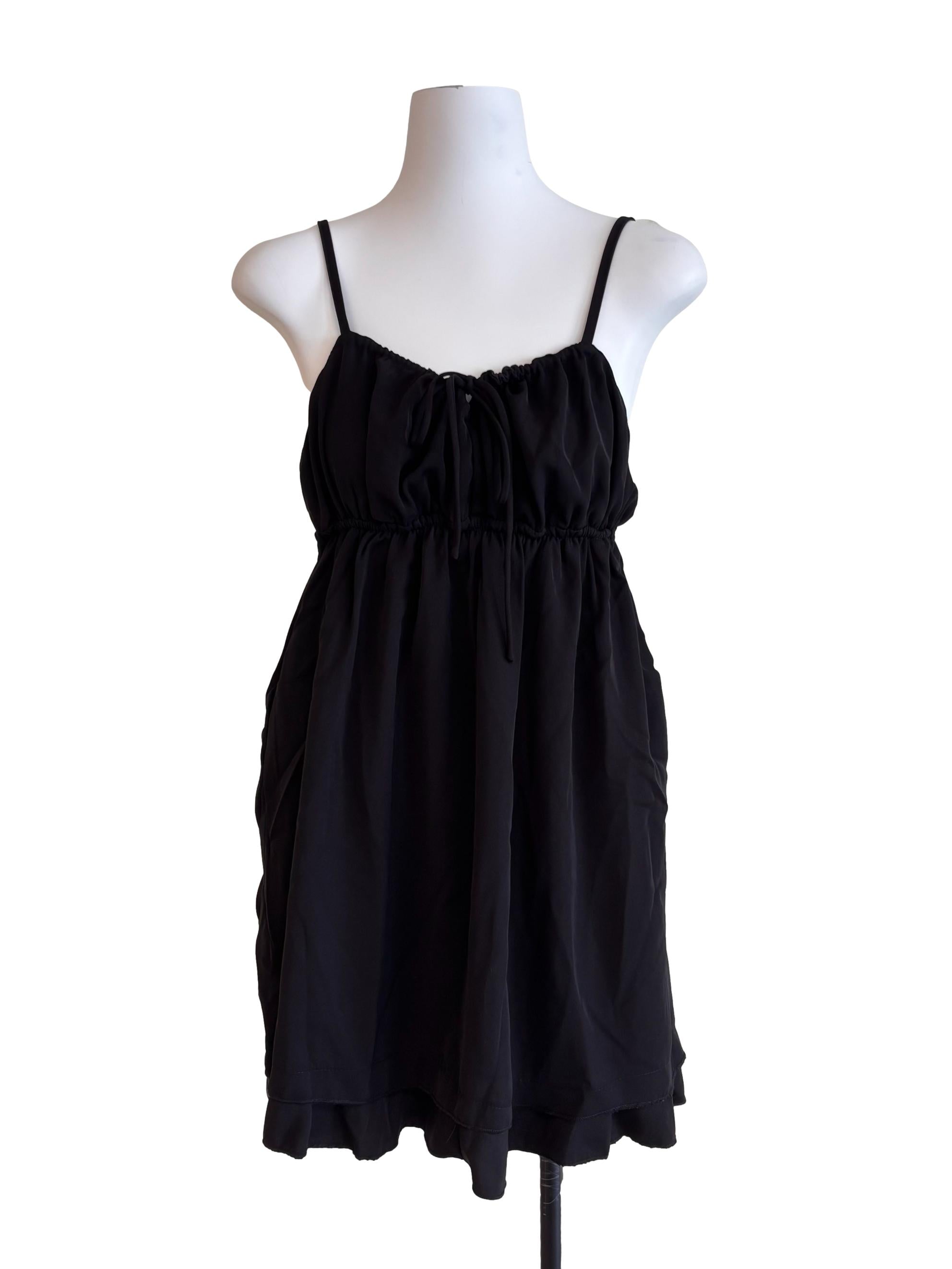 Onyx Black Low Back Mini Dress