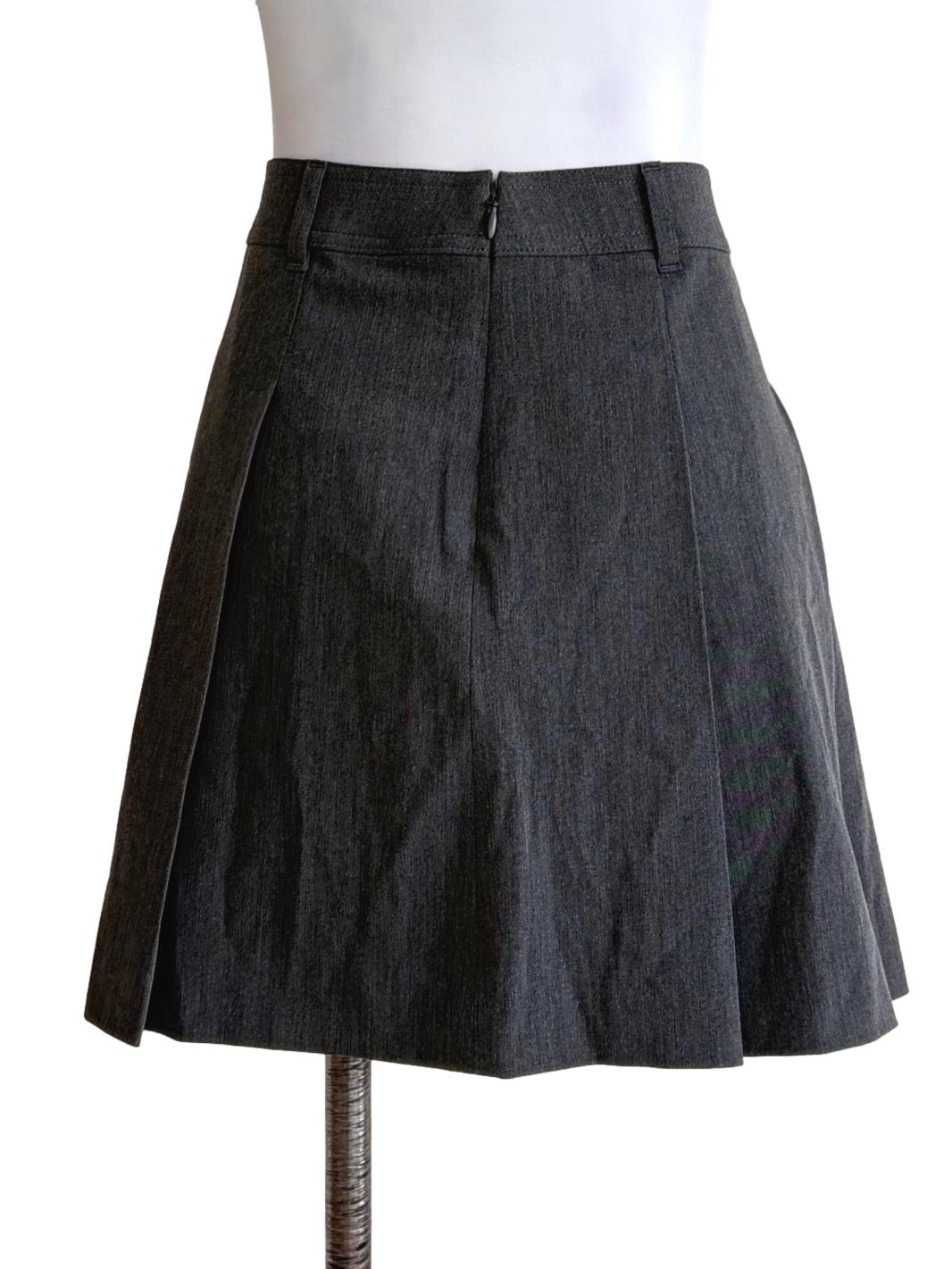 Fog Grey Pleated Skirt