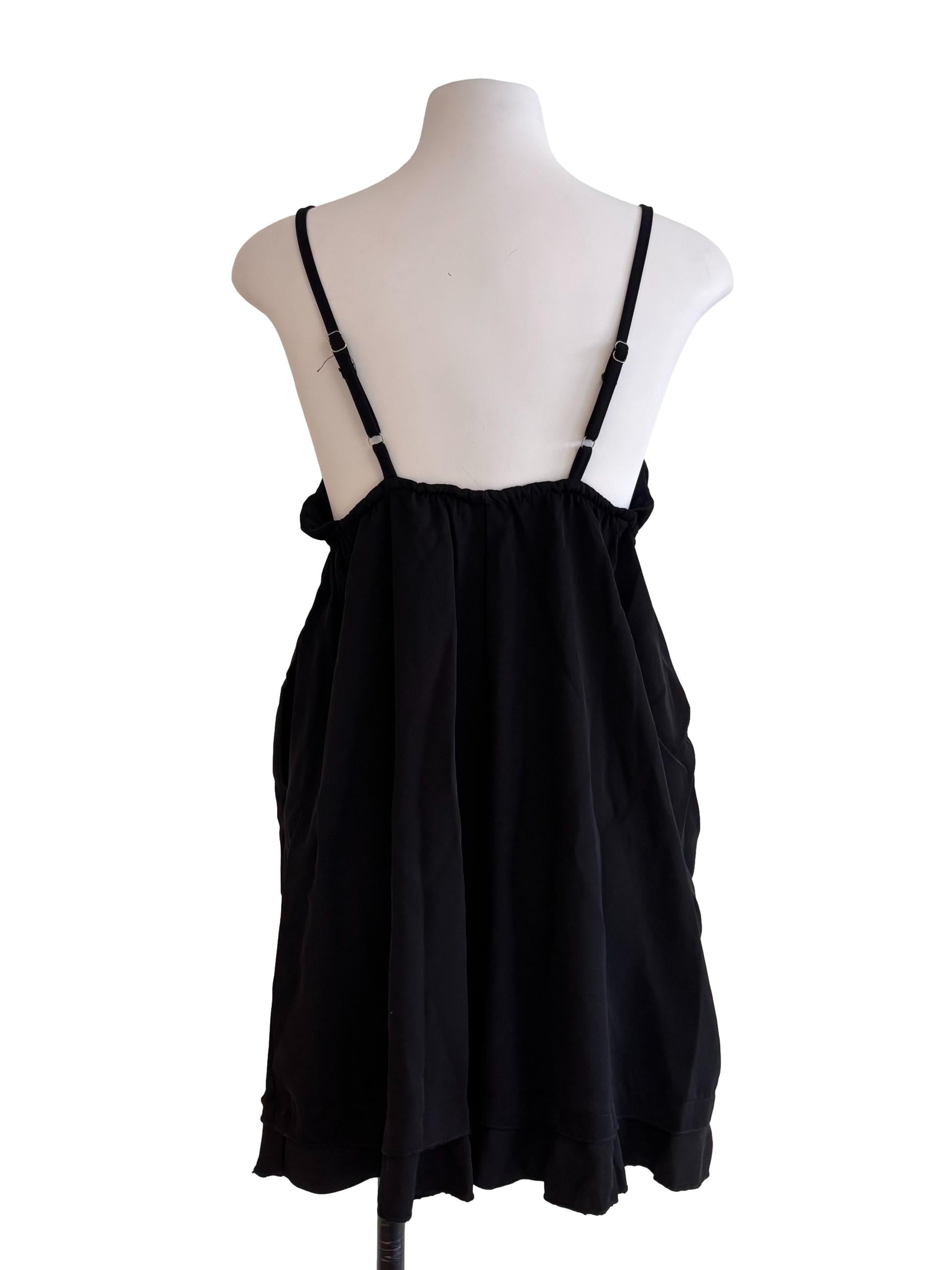 Onyx Black Low Back Mini Dress