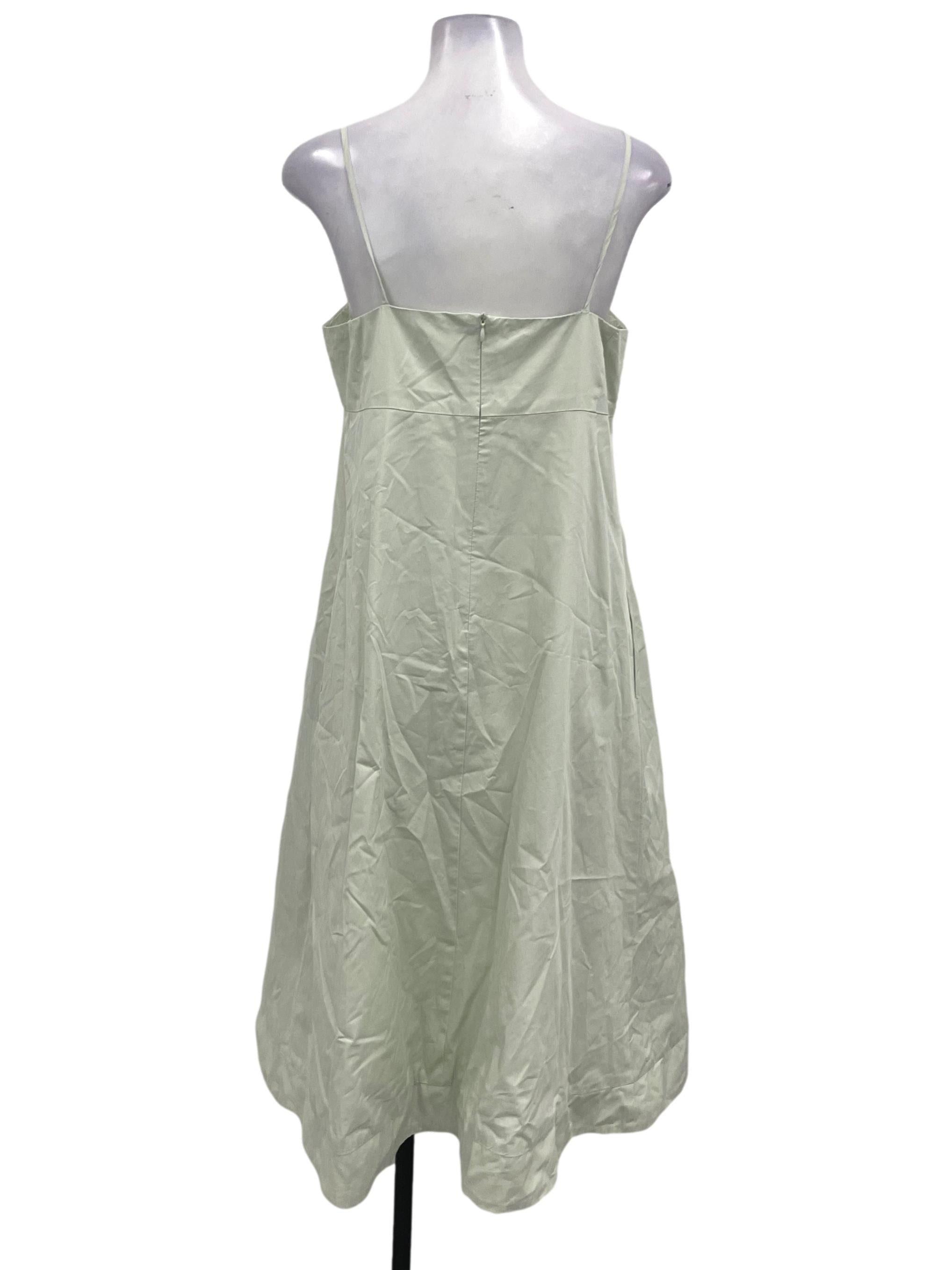 Our Second Nature  Sage Green Square Neck Spag Dress