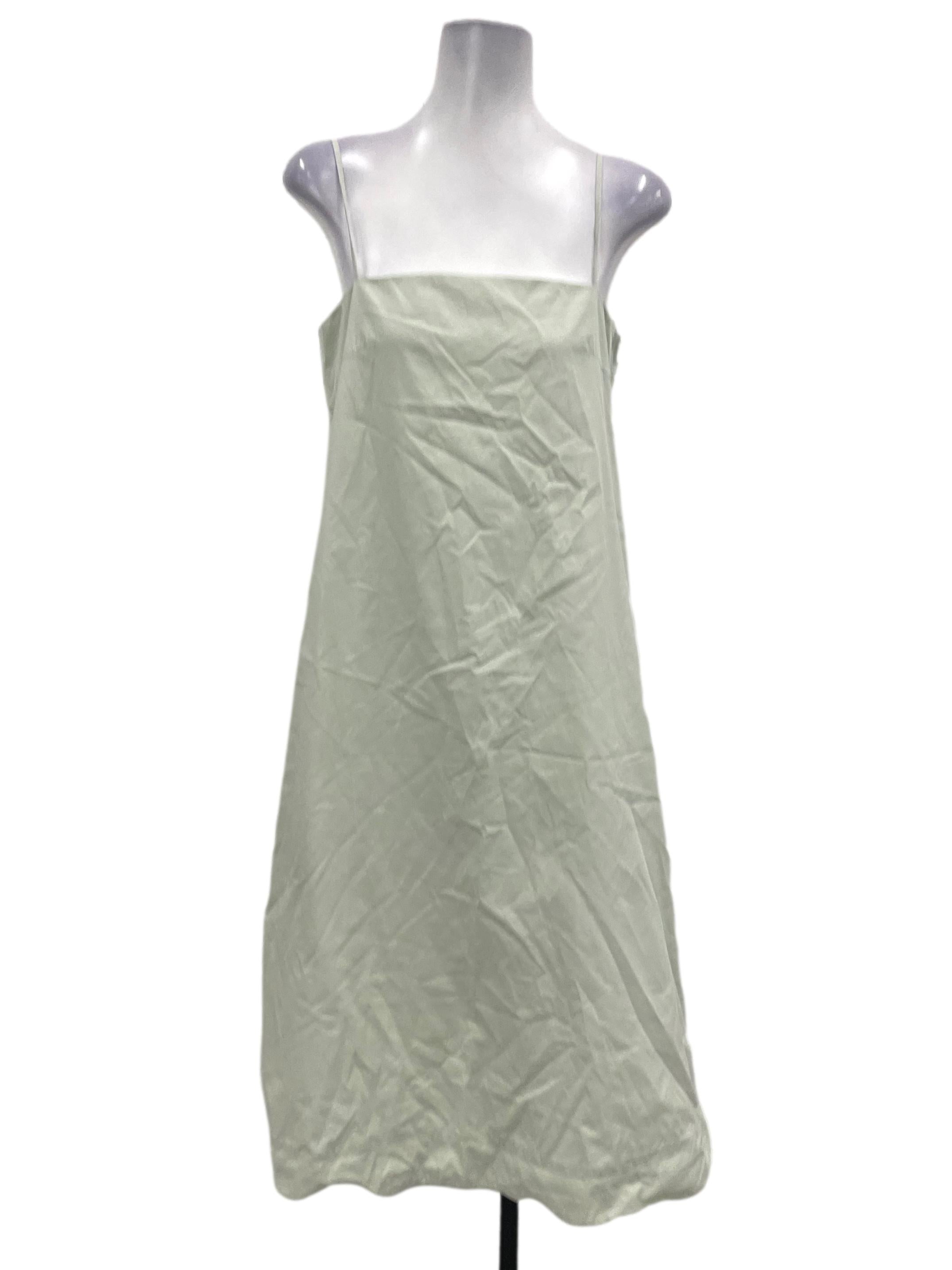 Our Second Nature  Sage Green Square Neck Spag Dress