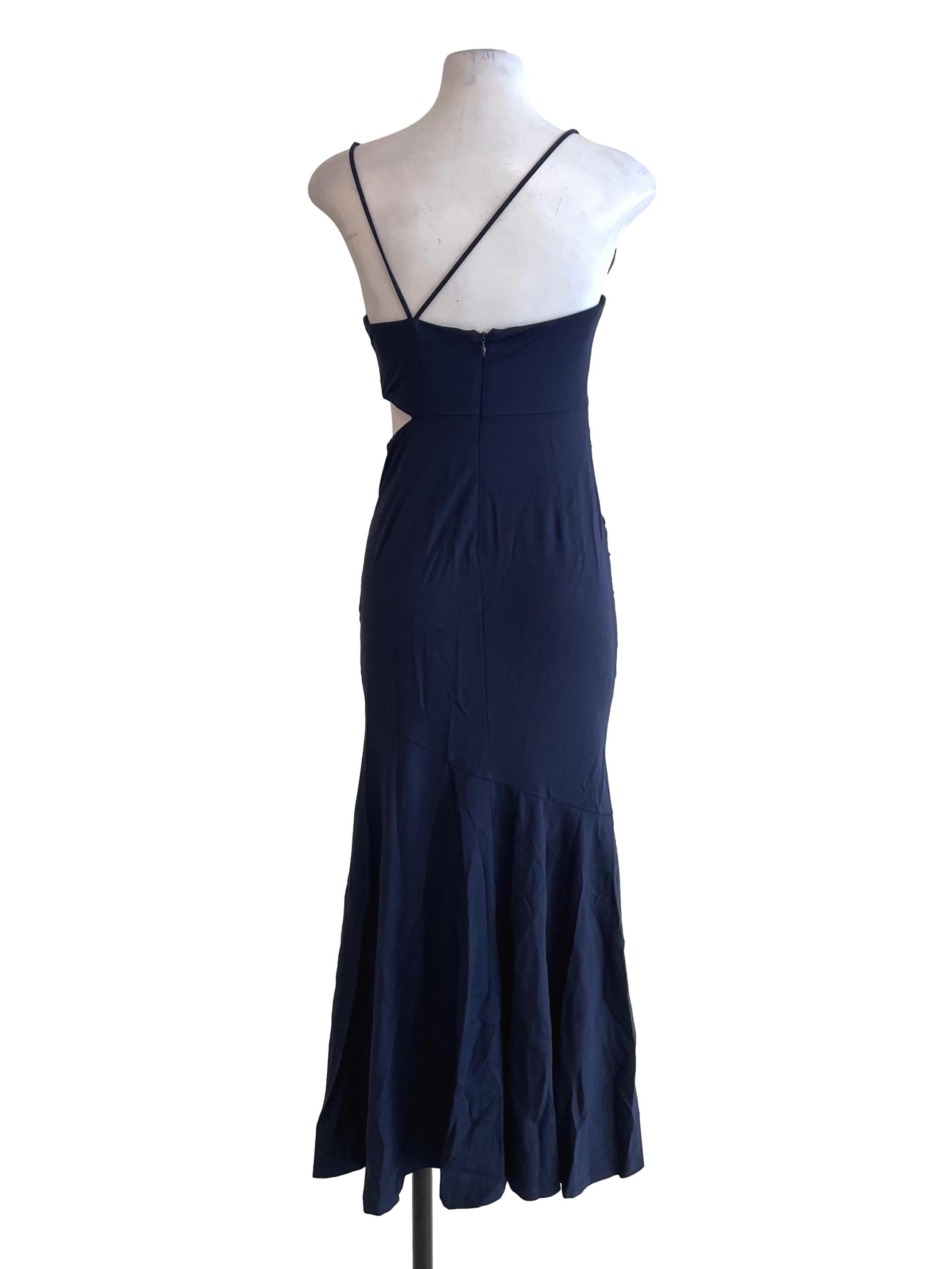 Navy Scrunch Mermaid Dress