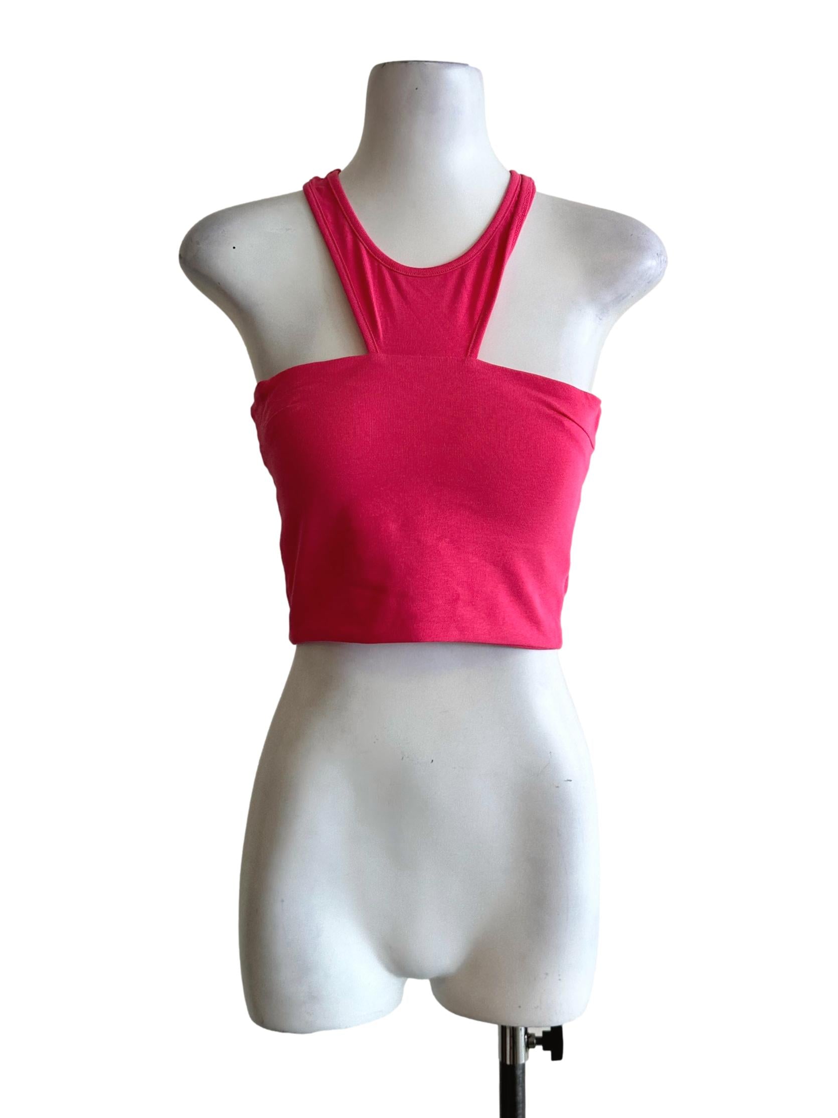 Strawberry Pink Halter Neck Top