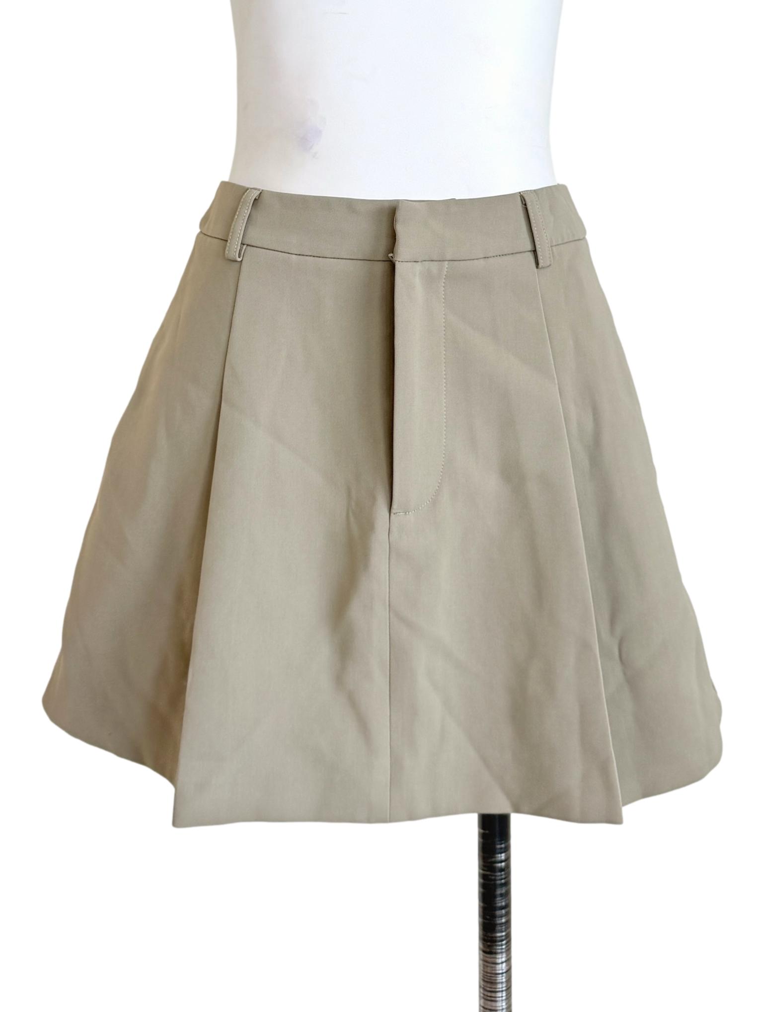 Sage Green Pleated Skirt