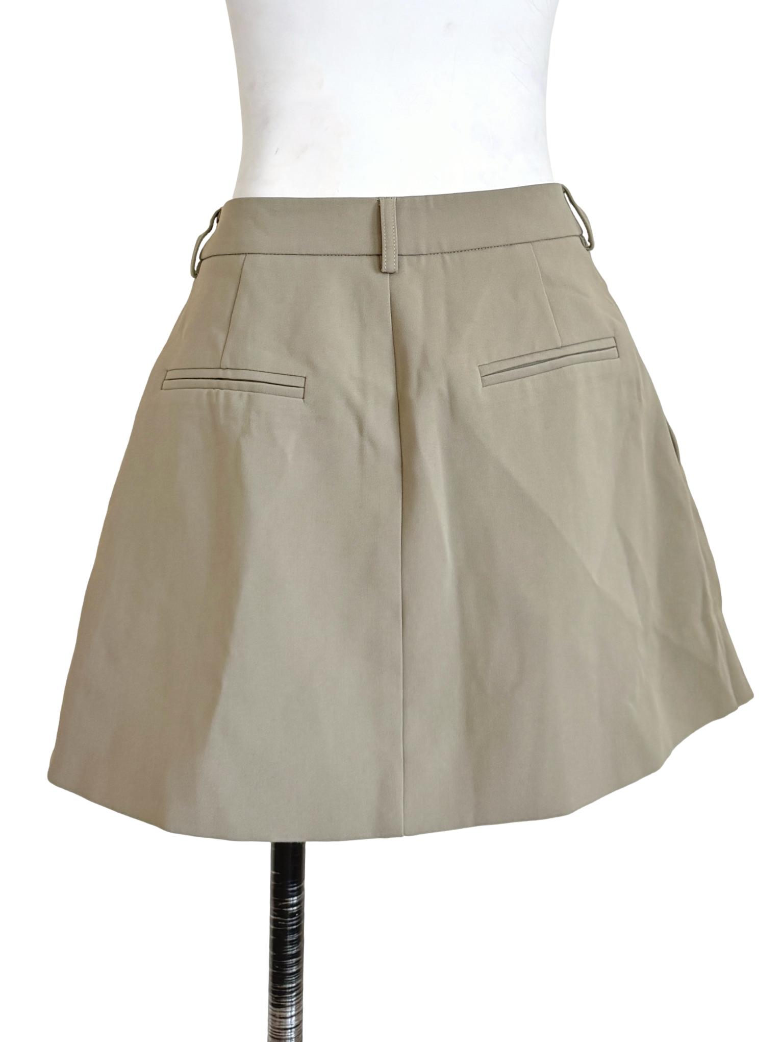 Sage Green Pleated Skirt