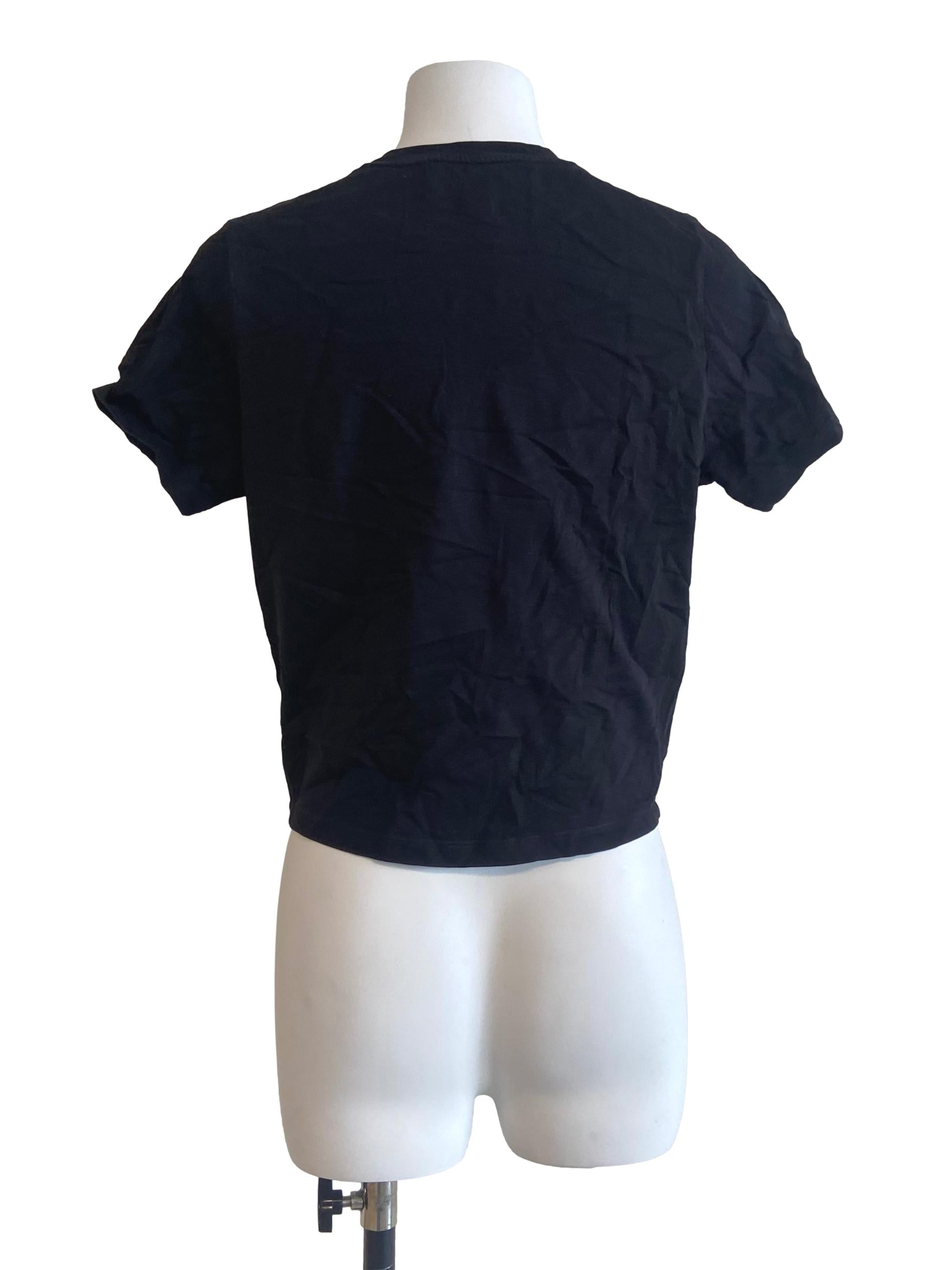 Black Logo Twill Top