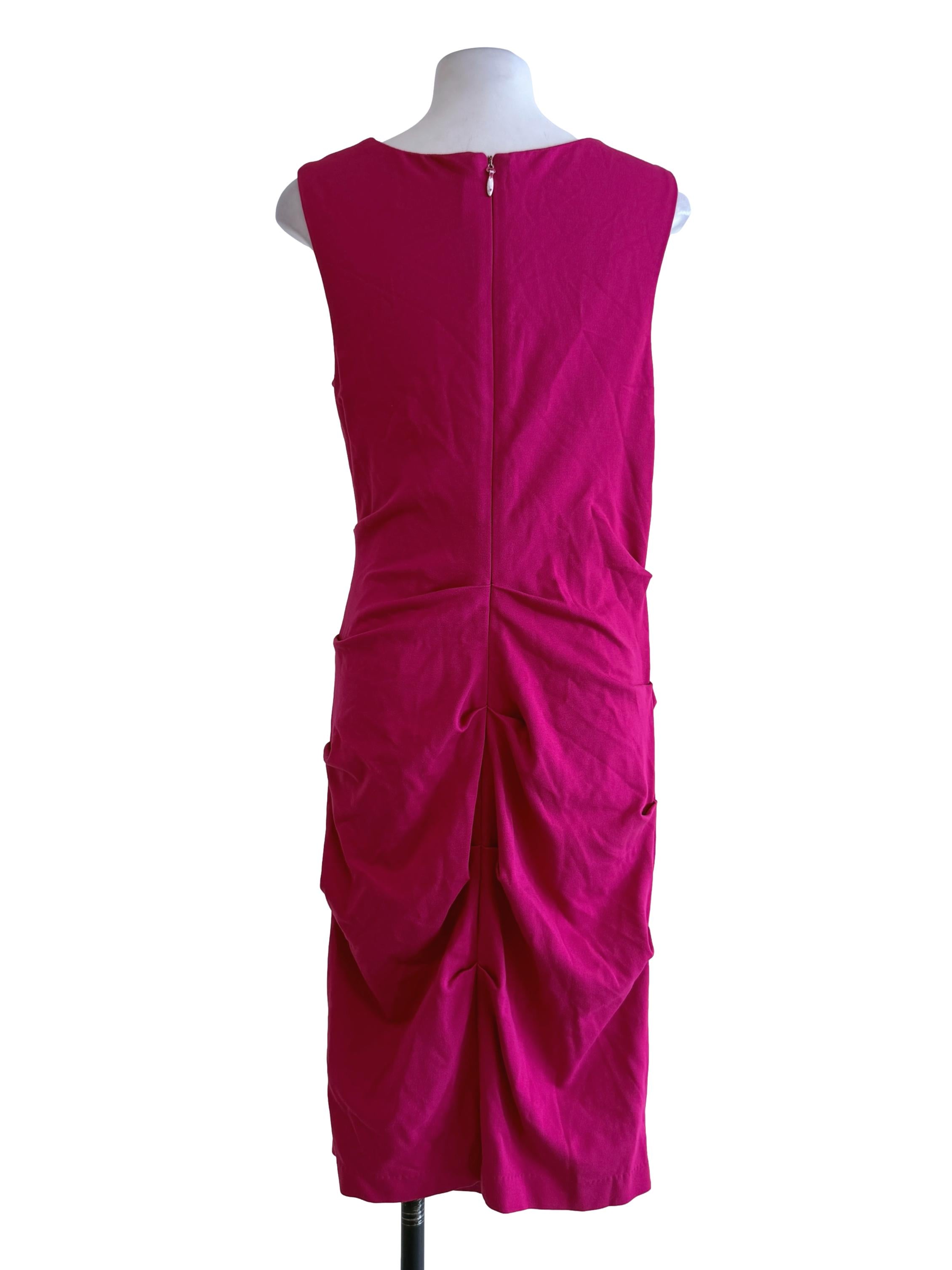 Fuschia Pink Irregular Sleeveless Dress