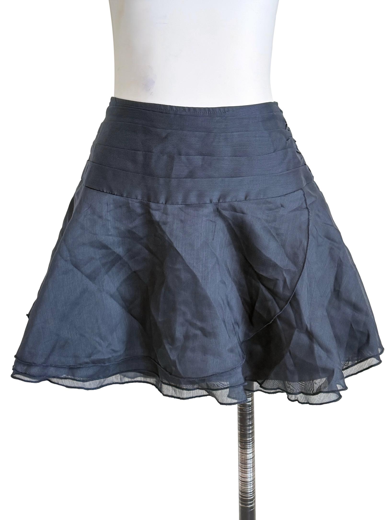 Indigo Blue Tiered Skirt