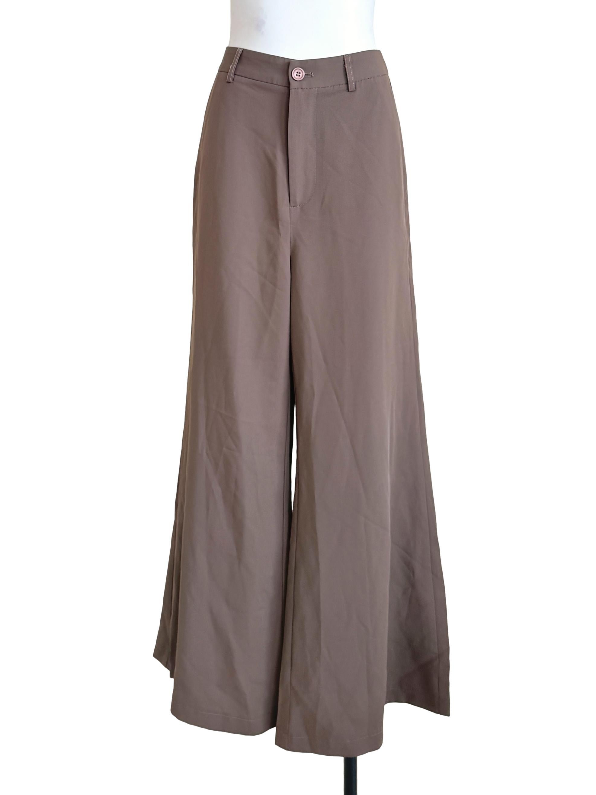 Mocha Brown Straight Leg Pants