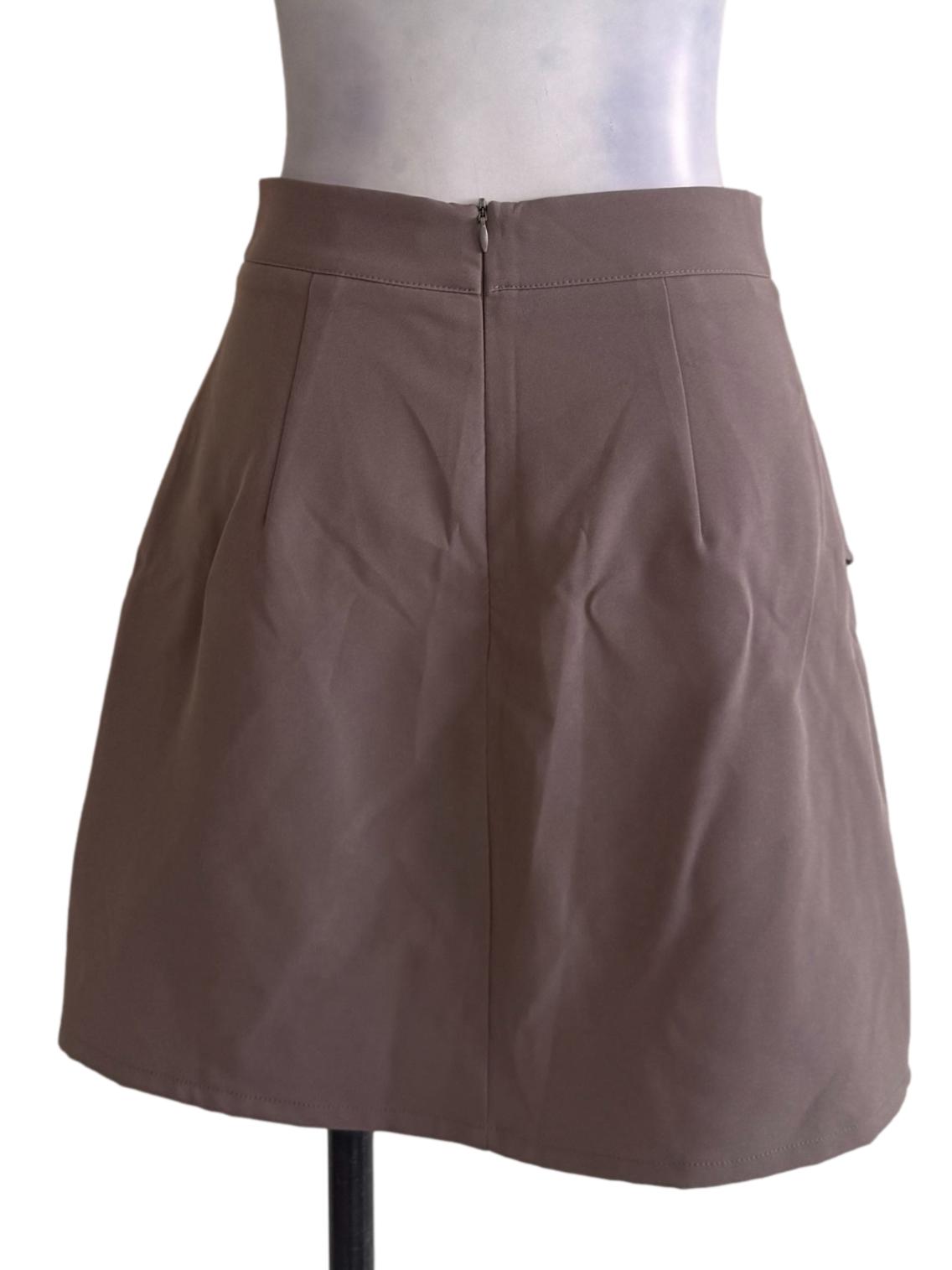 Peanut Brown Asymmetrical Skorts