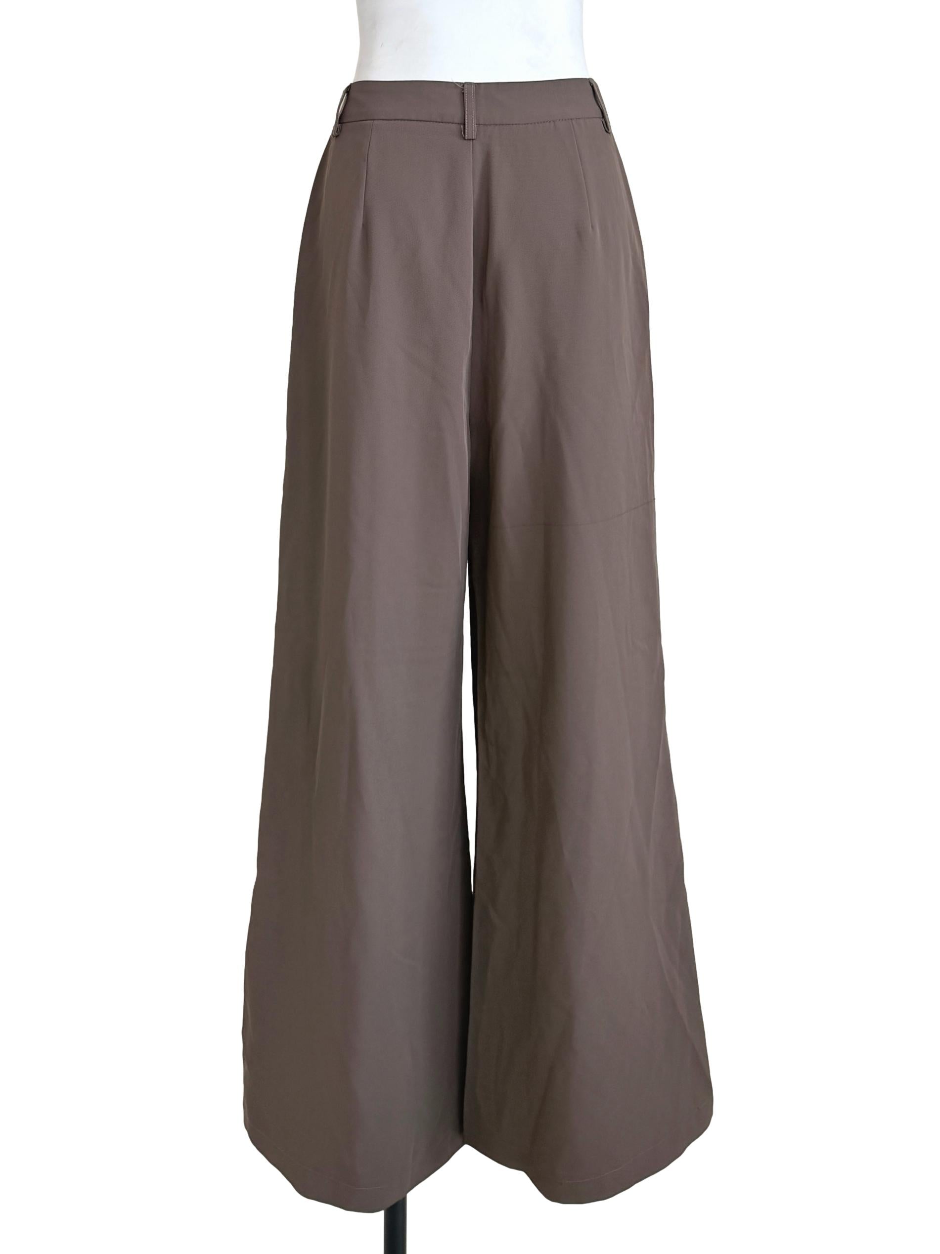 Mocha Brown Straight Leg Pants