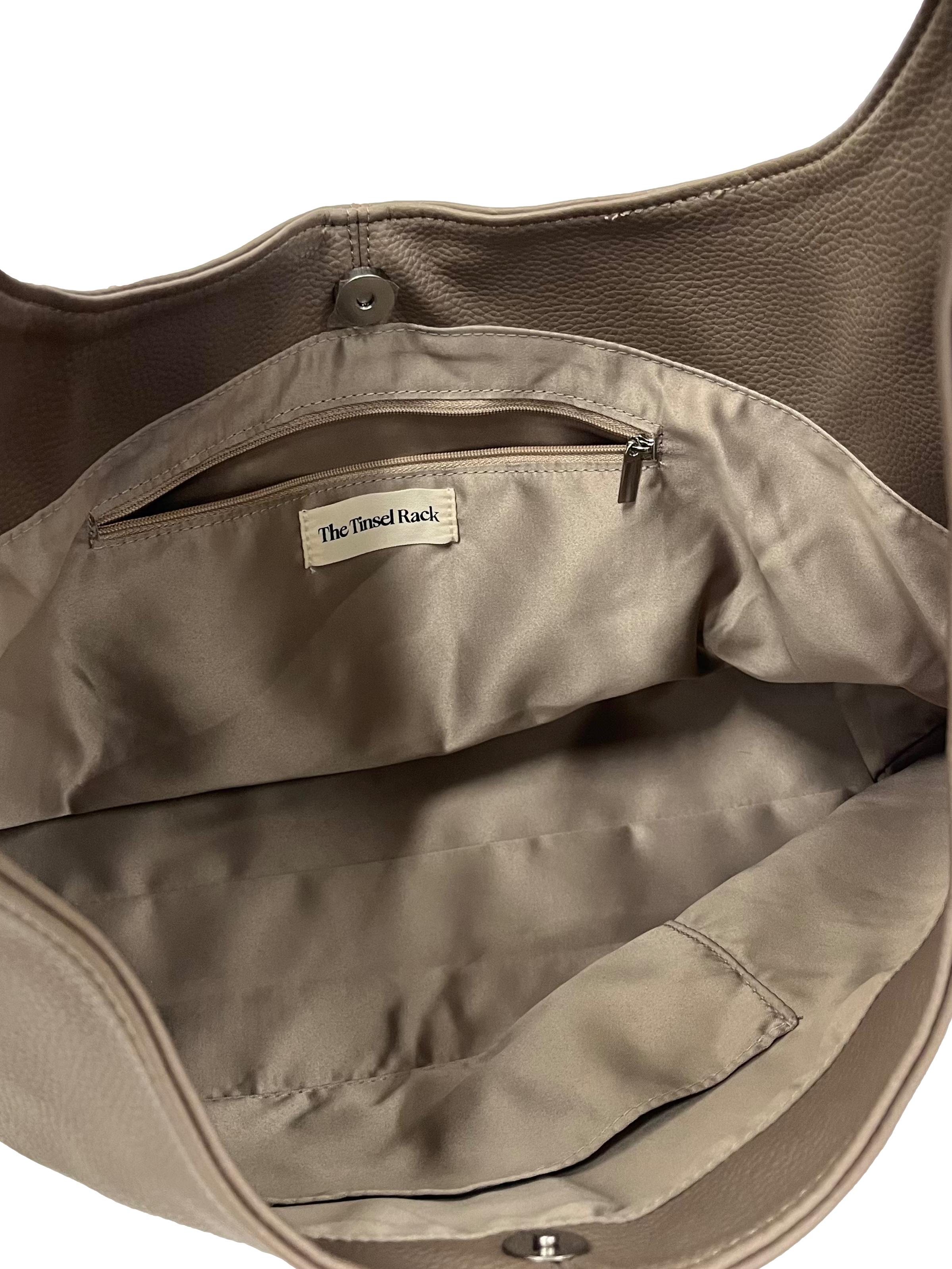 Taupe Bella Large Hobo Bag