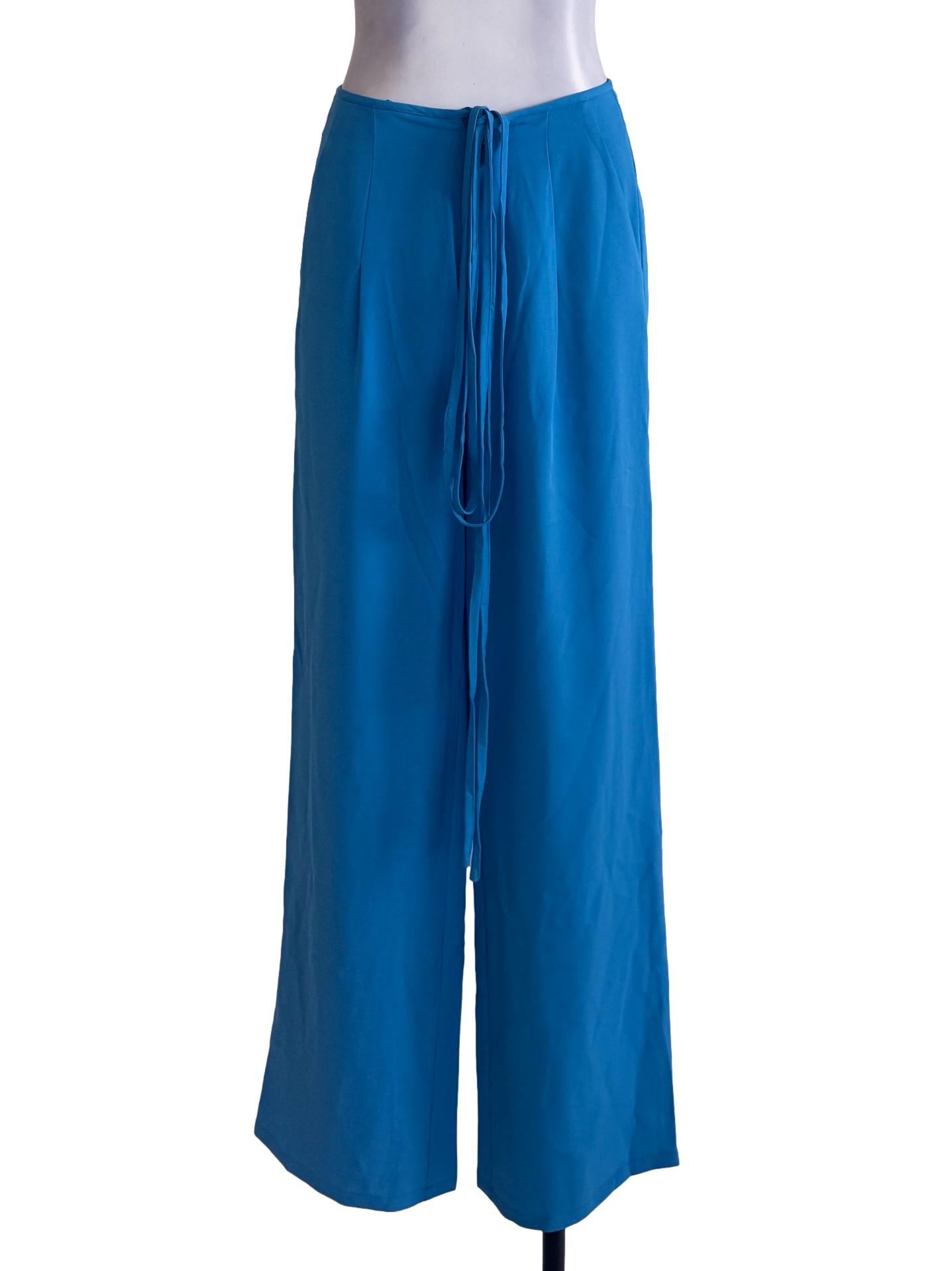 Blue Wide Leg Pants