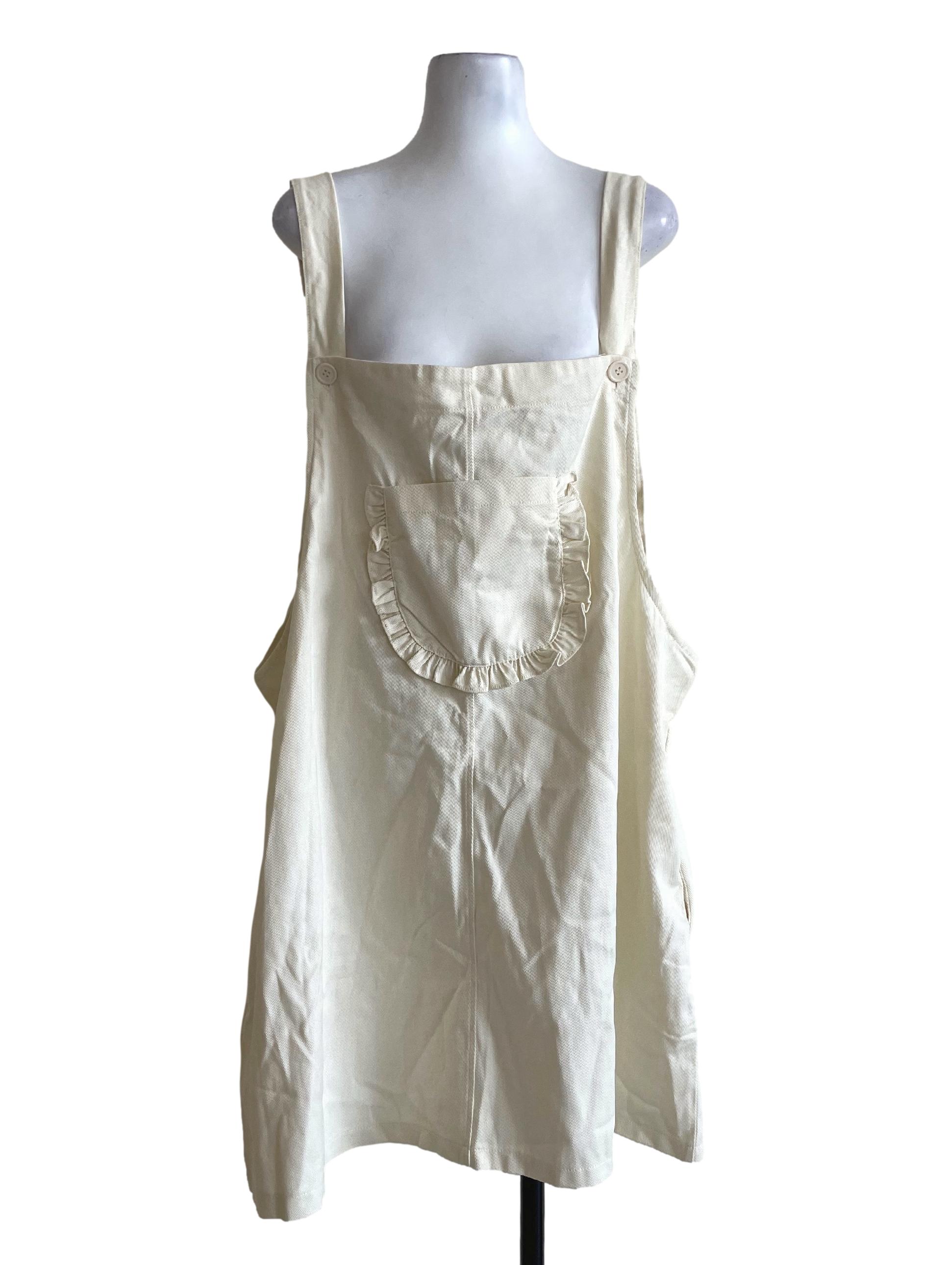 Creamy Yellow Corduroy Strap Dress