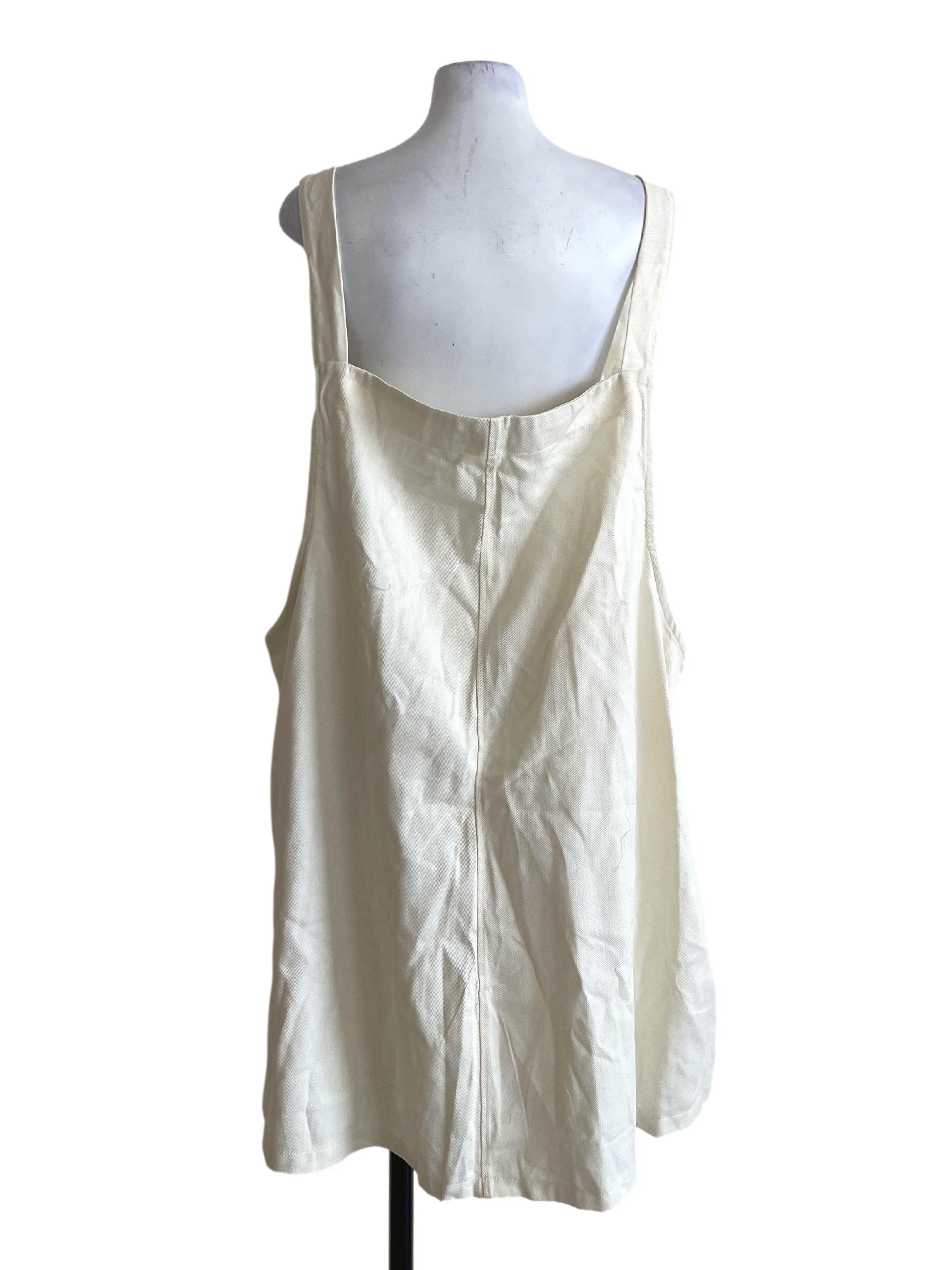 Creamy Yellow Corduroy Strap Dress