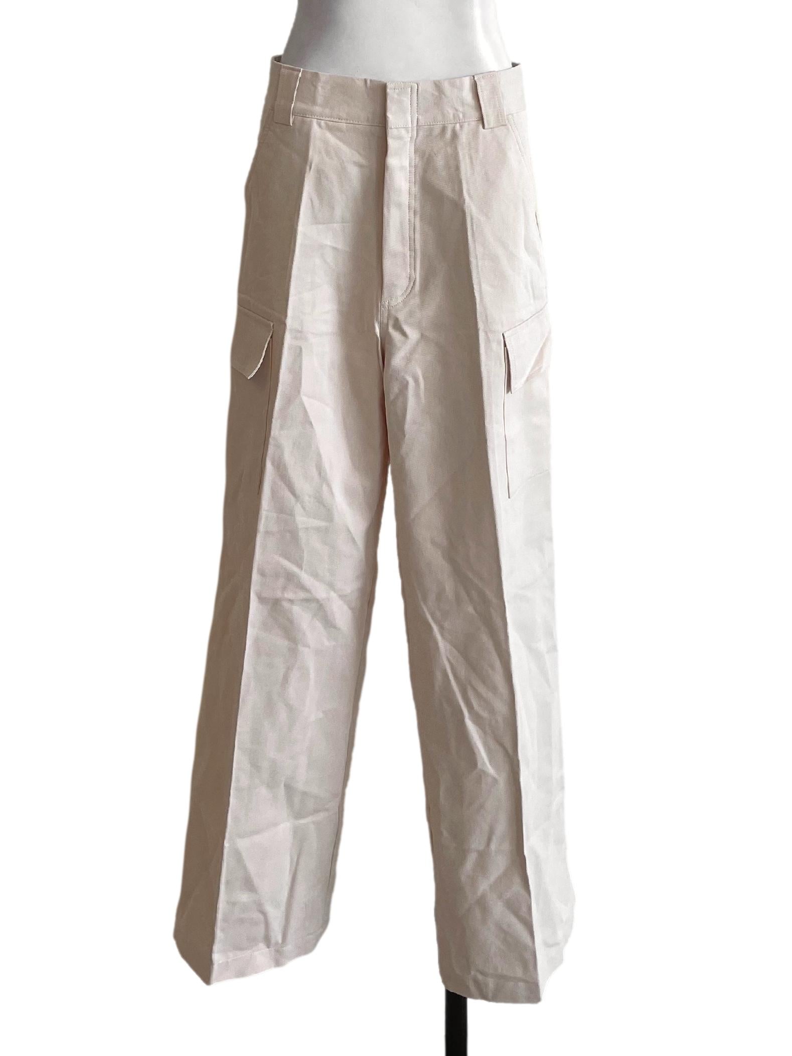 Light Yellow Wide Leg Pants