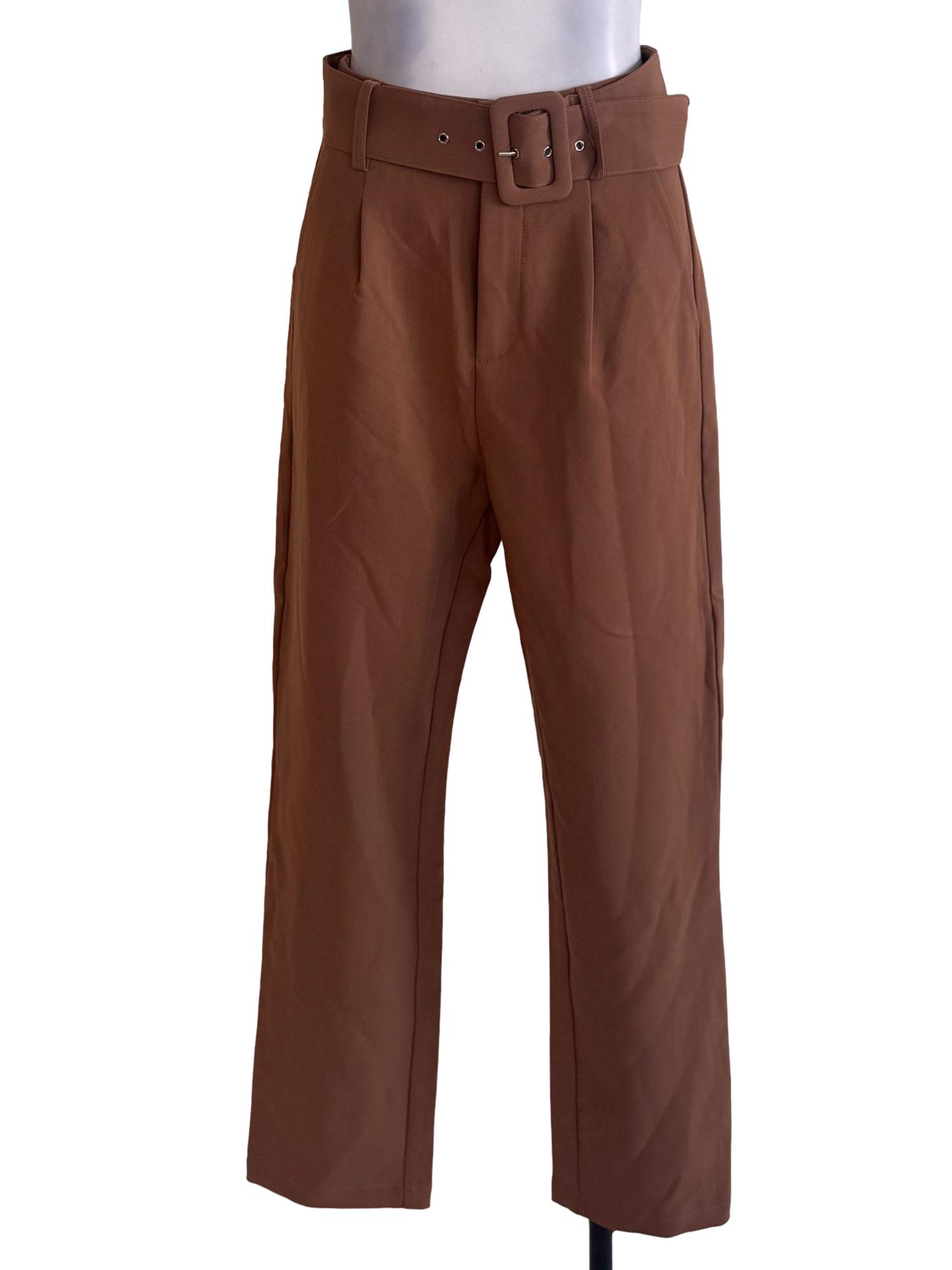Brown Straight Pants