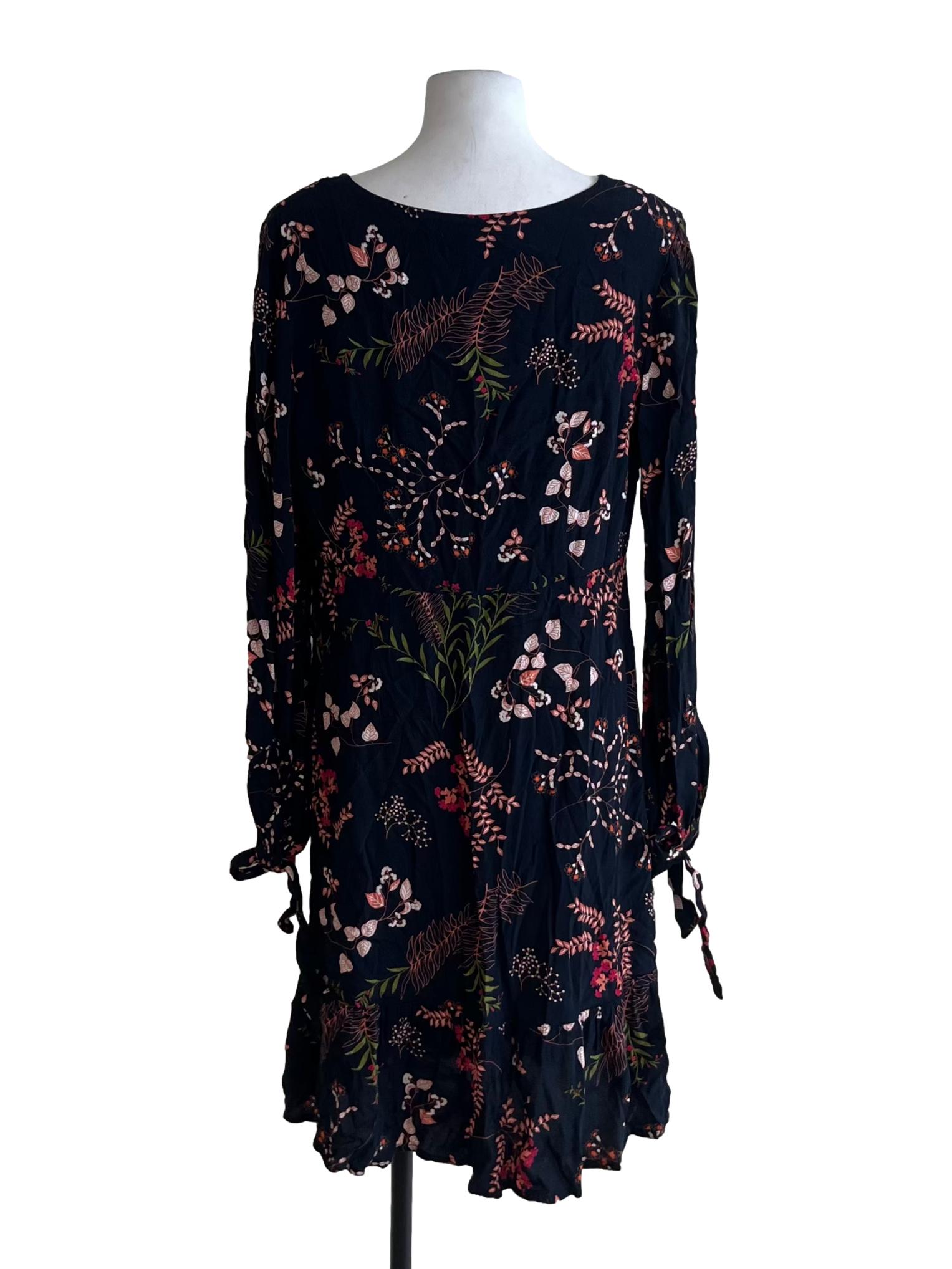 Black Floral Pattern Dress
