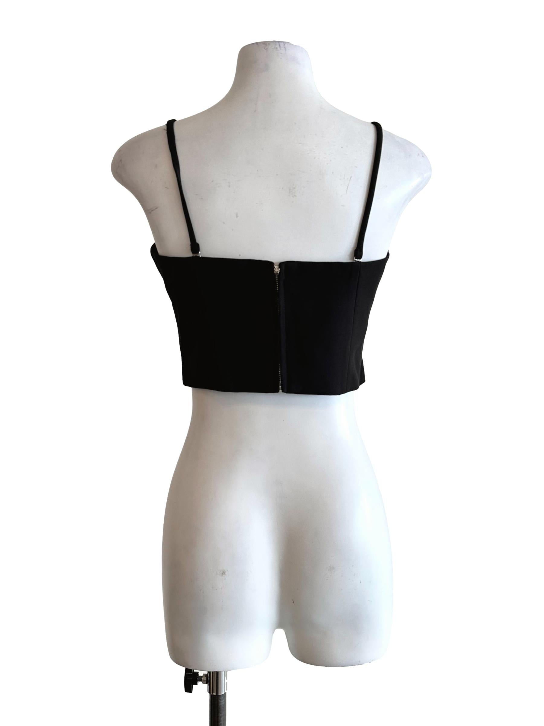 Black Padded Sleeveless Top