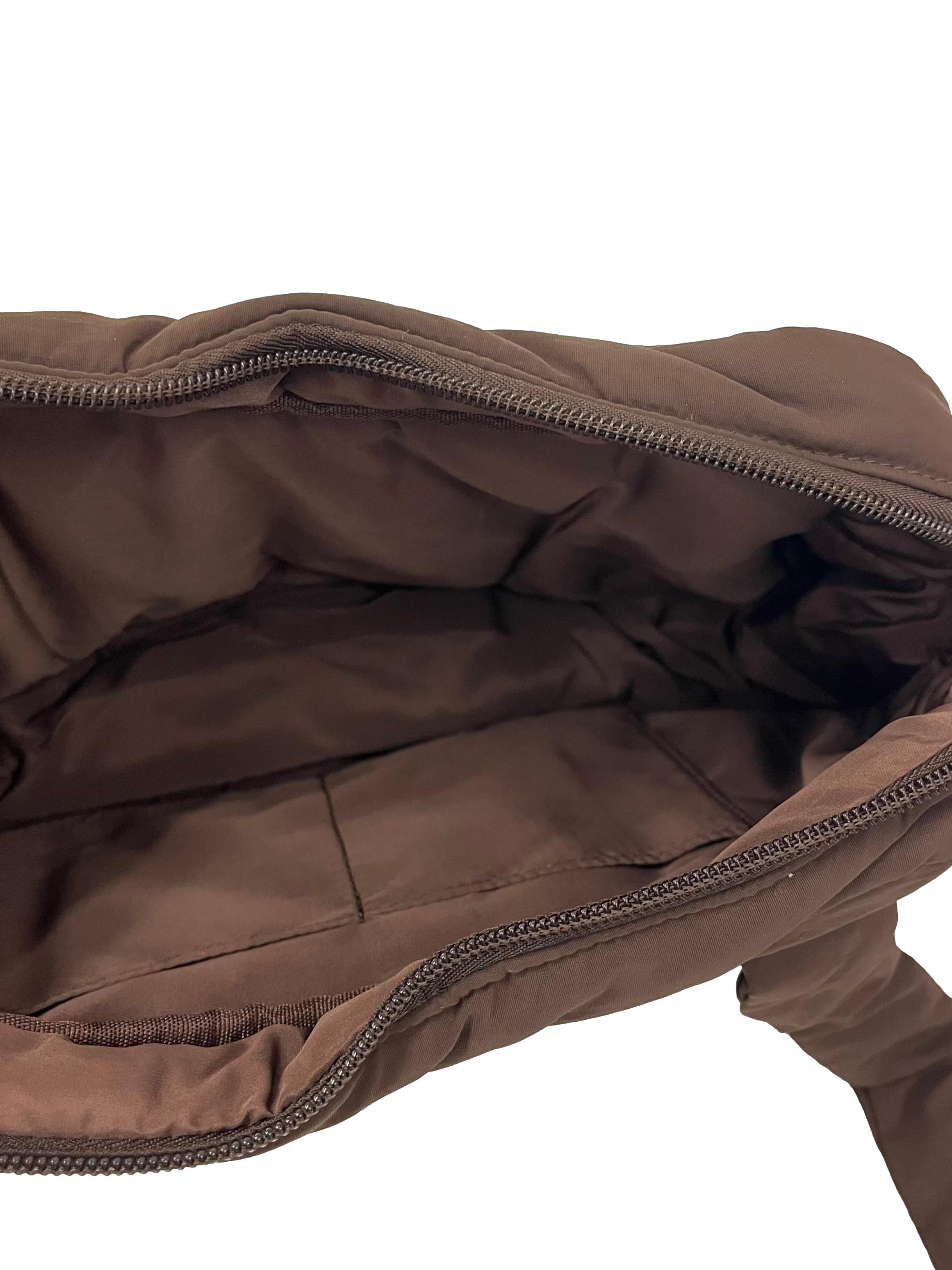 Brown Puffer Shoulder Bag